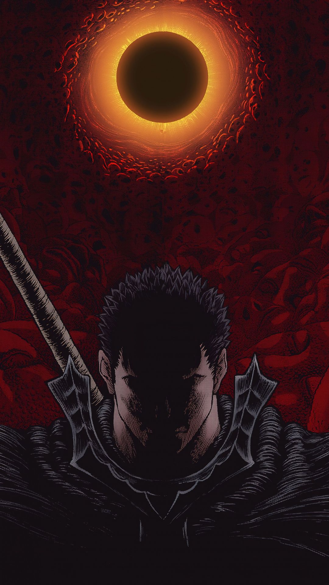 1080x1920 Berserk Guts Colored 5K Wallpaper