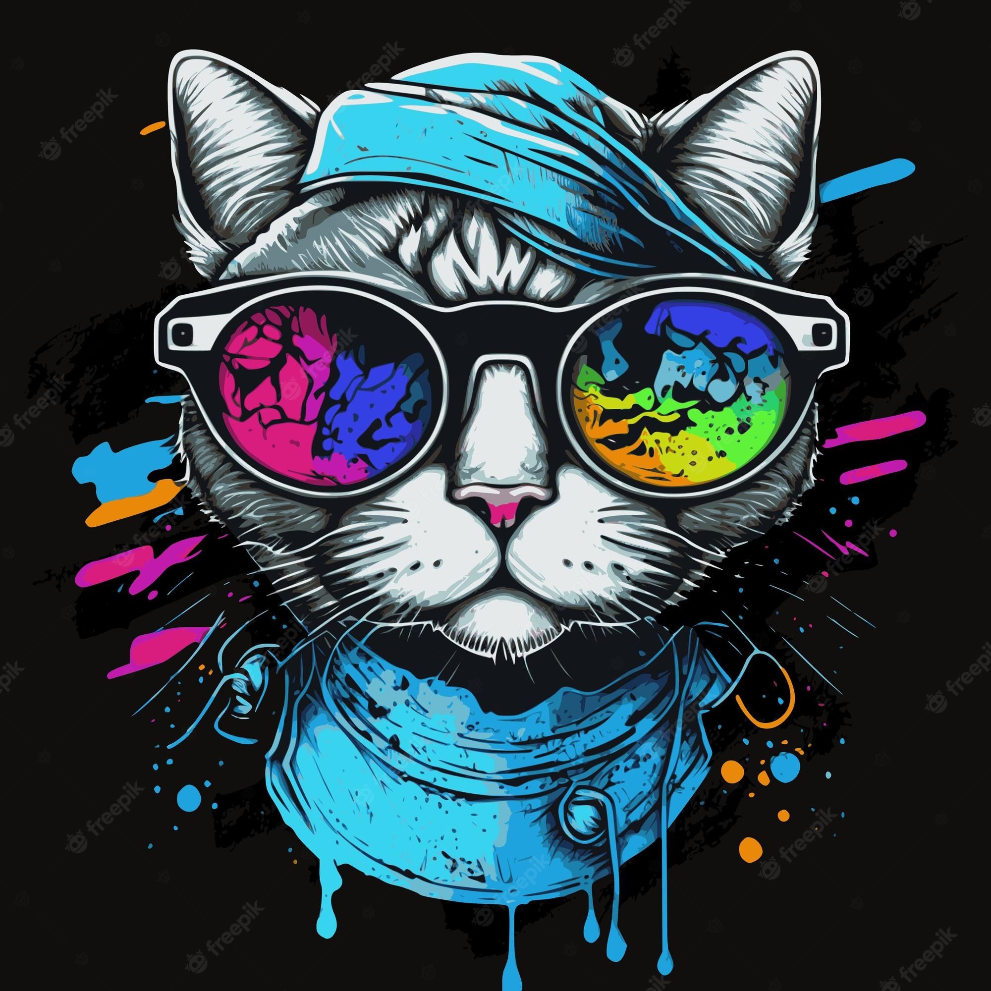 2000x2000 Cat Drip Wallpaper