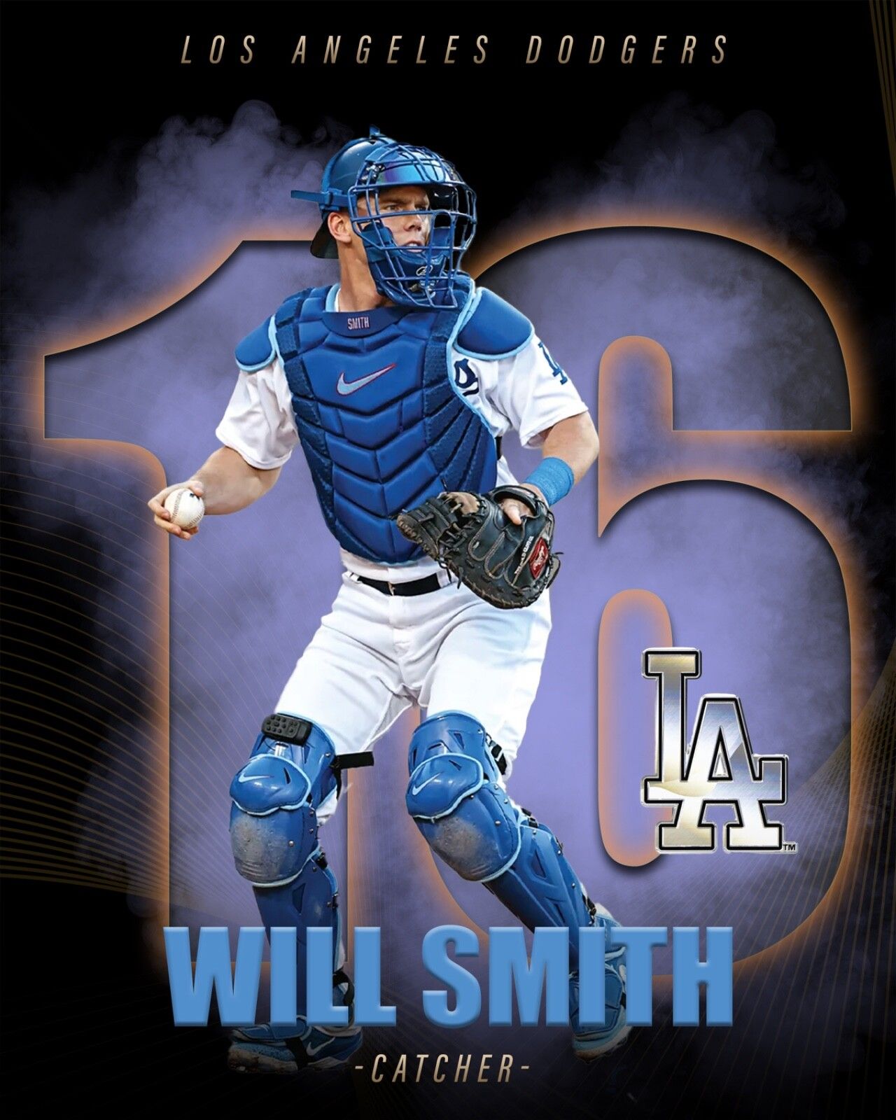 1280x1600 Will Smith Los Angeles Dodgers World Series 8x10 Fan Mancave Collection A