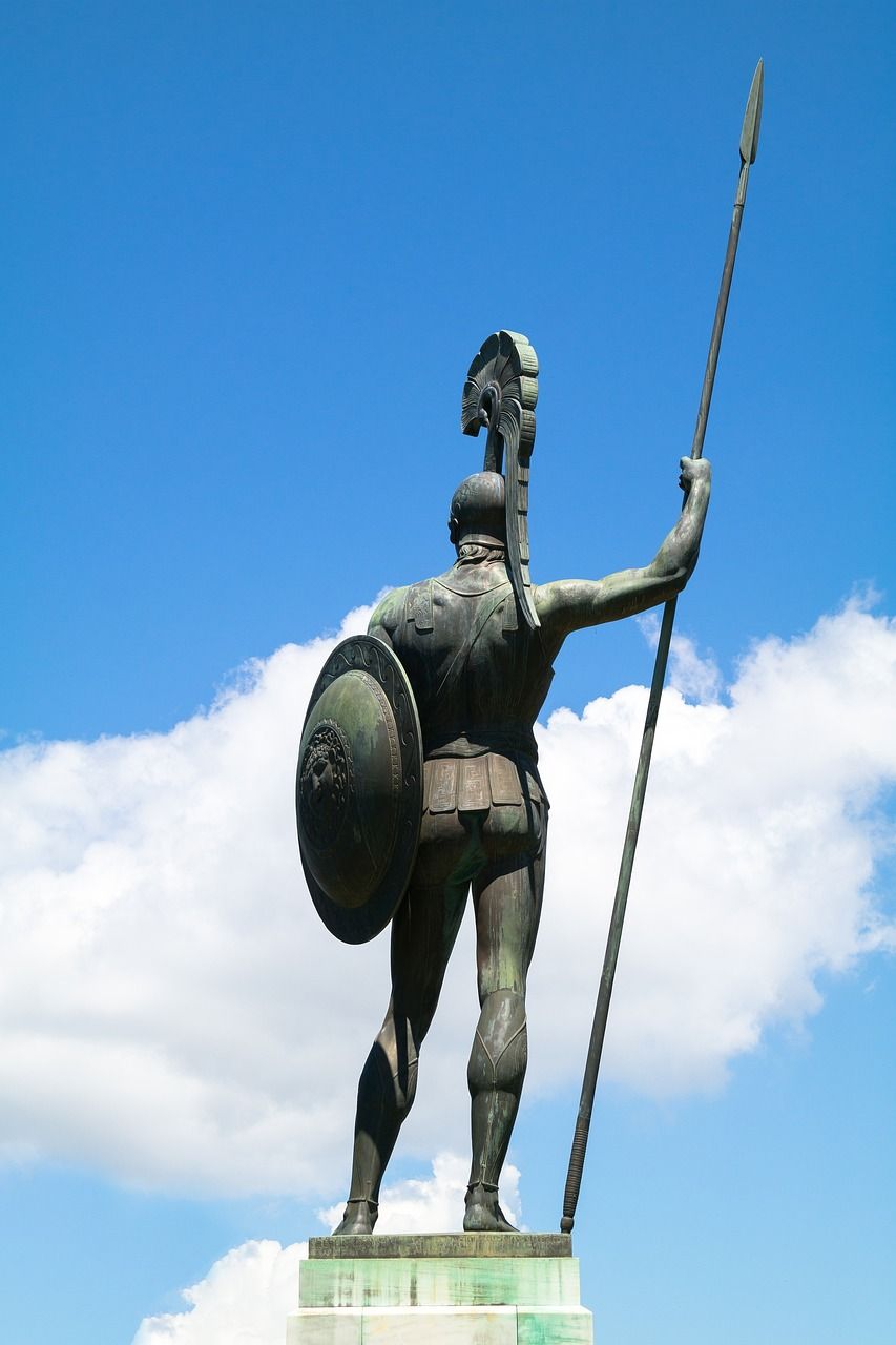 853x1280 Achilles Sculpture Back