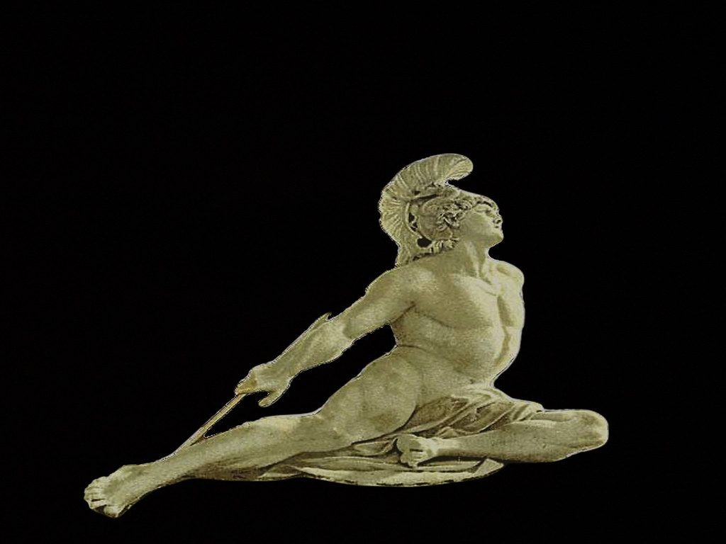 1024x768 Achilles' heel. Statue of Achilles thniskon (dying)
