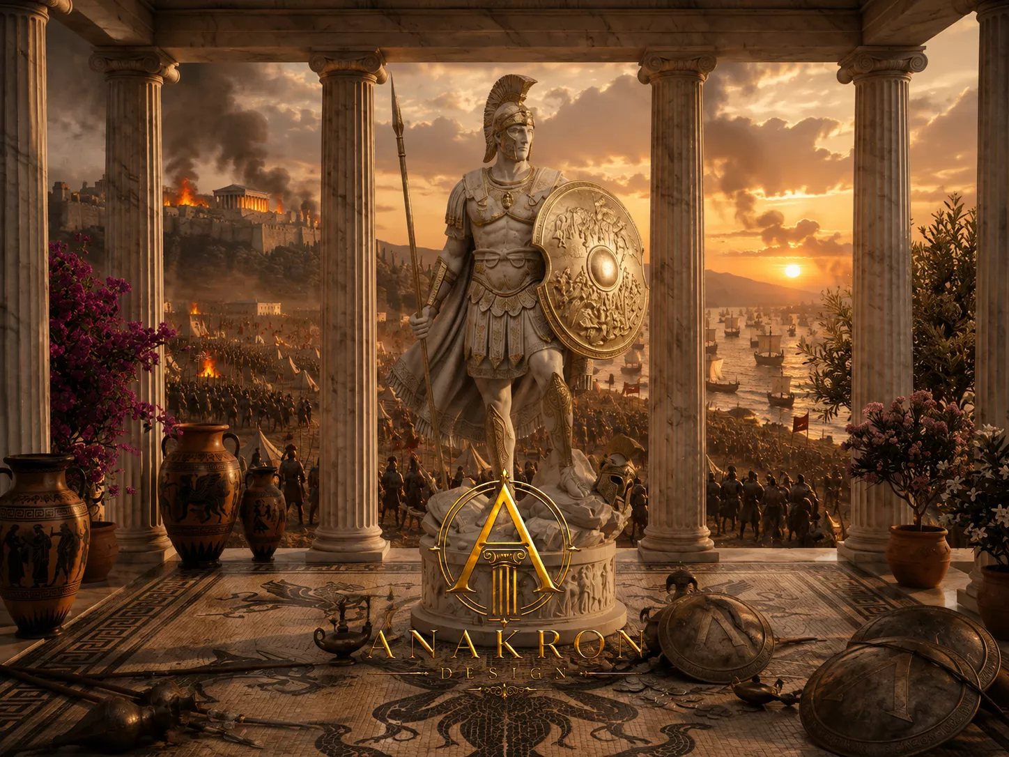 1448x1086 Achilles Legendary Hero of Troy Statue 3D model 3D printable