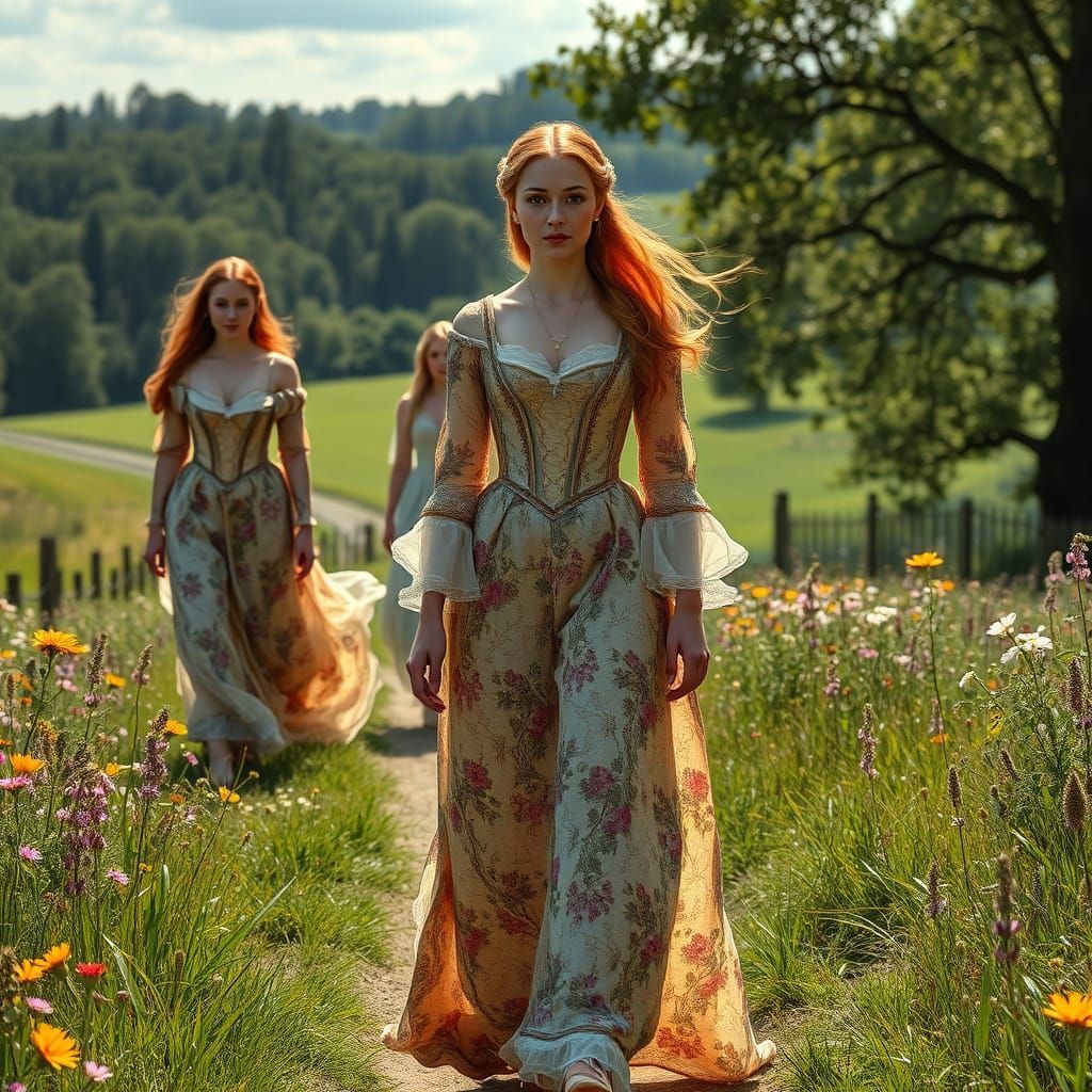 1024x1024 Strawberry Blonde Catherine of Aragon in Elegant T