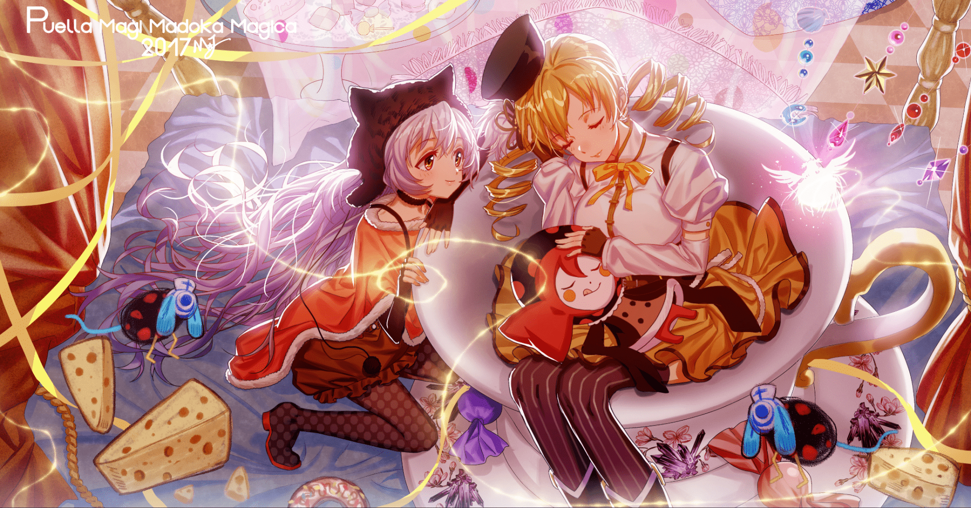 1920x1005 Puella Magi Magic: Charlotte, Mami & Nagisa HD Anime Wallpaperx1080