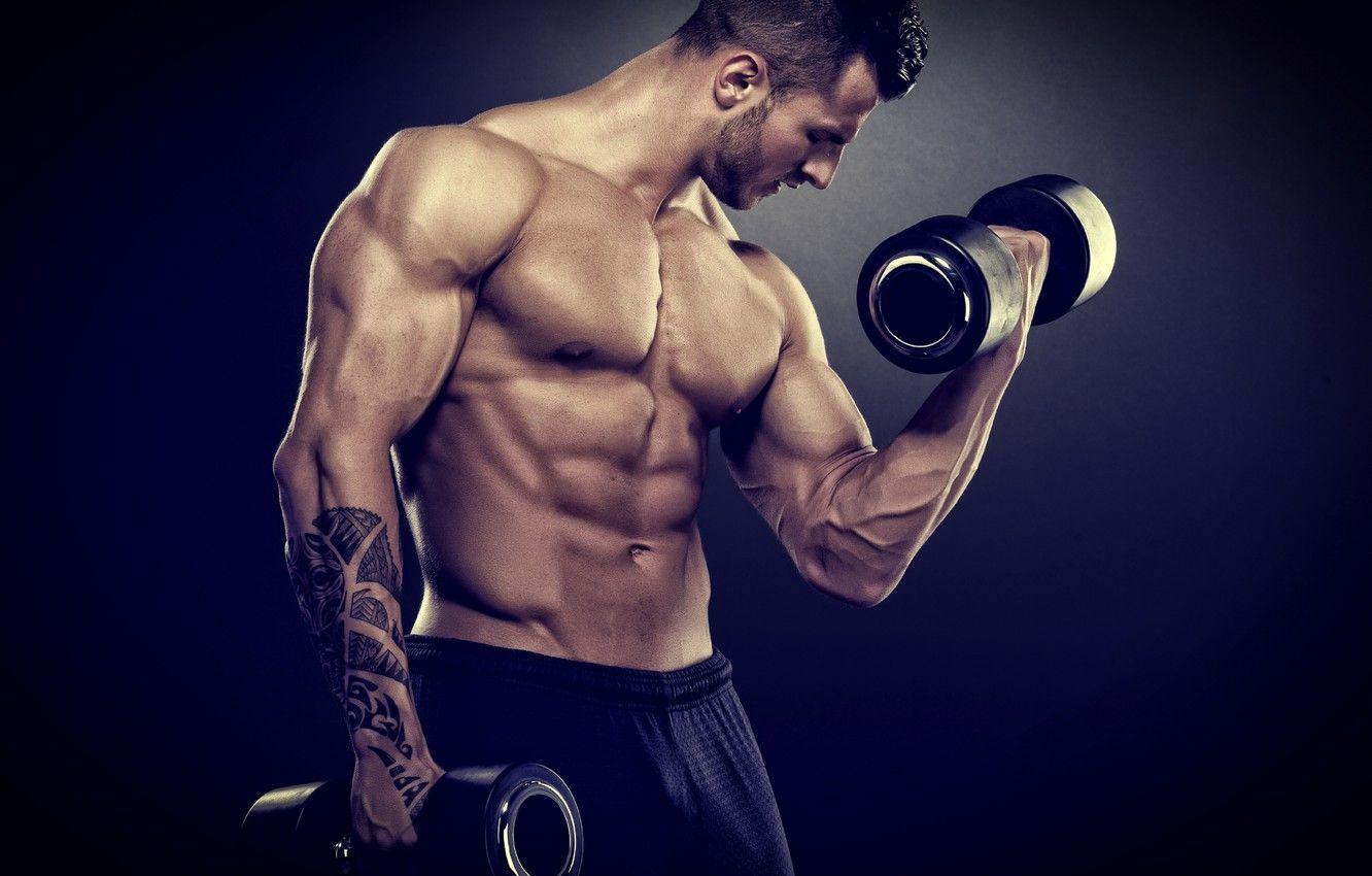 1332x850 Wallpaper muscle, bodybuilder, barbell, weight training image for desktop, section спорт