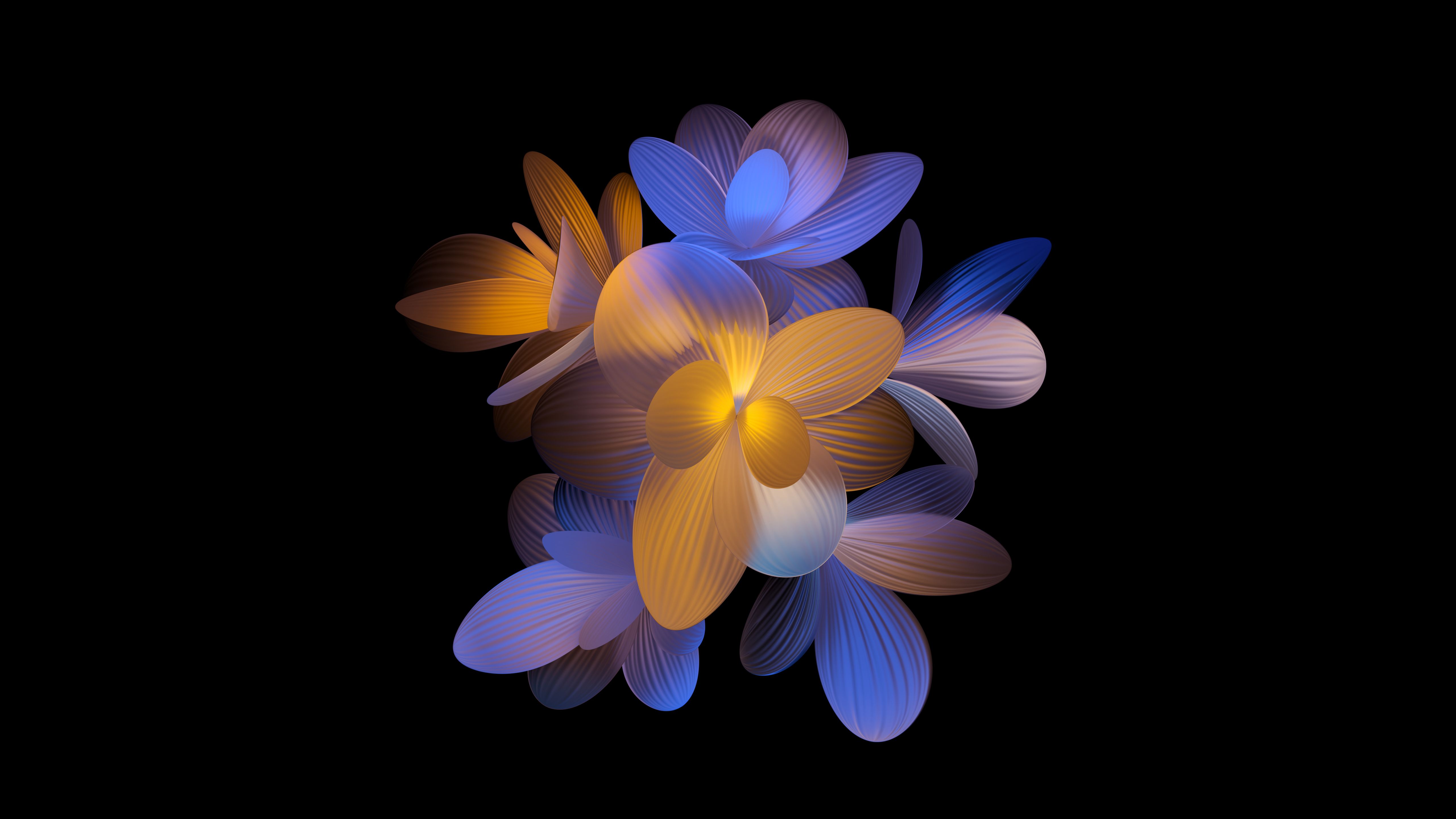 5120x2880 Abstract flower Wallpaper 4K, Floral, 5K, Black background