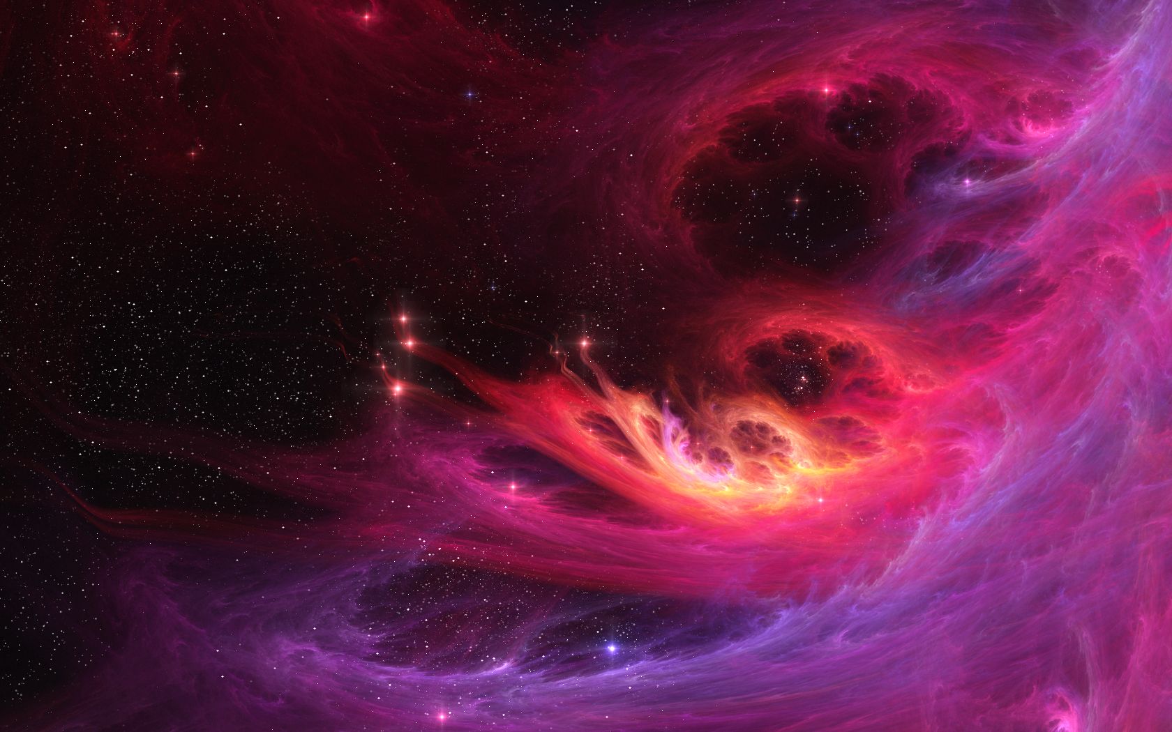 1680x1050 Phone wallpaper: Nebula, Pink, Sci Fi, Space, Stars 749746