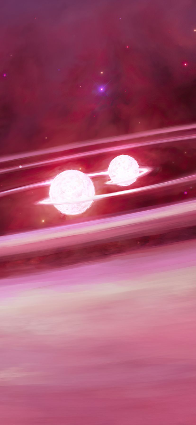 828x1792 Phone wallpaper: Pink, Sci Fi, Space, Planet 1406460