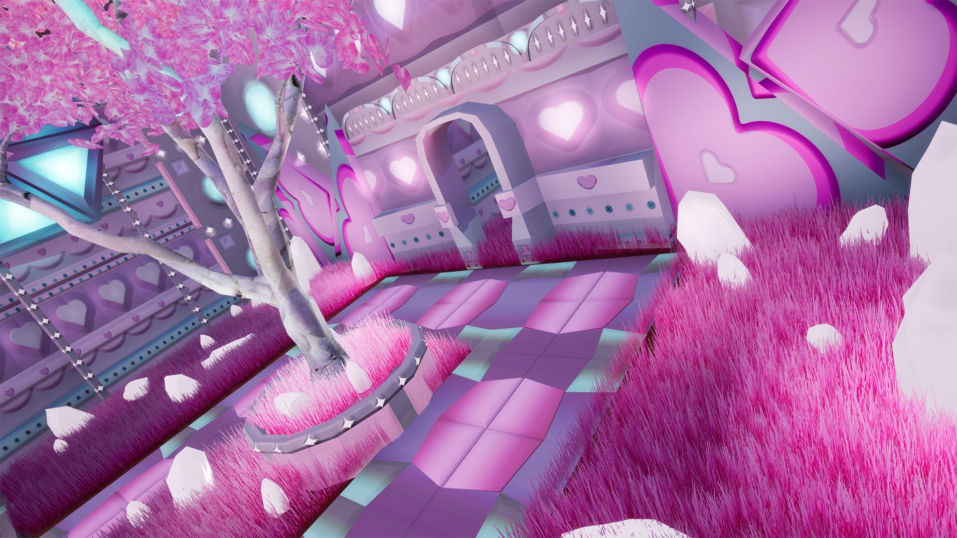 1920x1080 Pink SciFi Environment