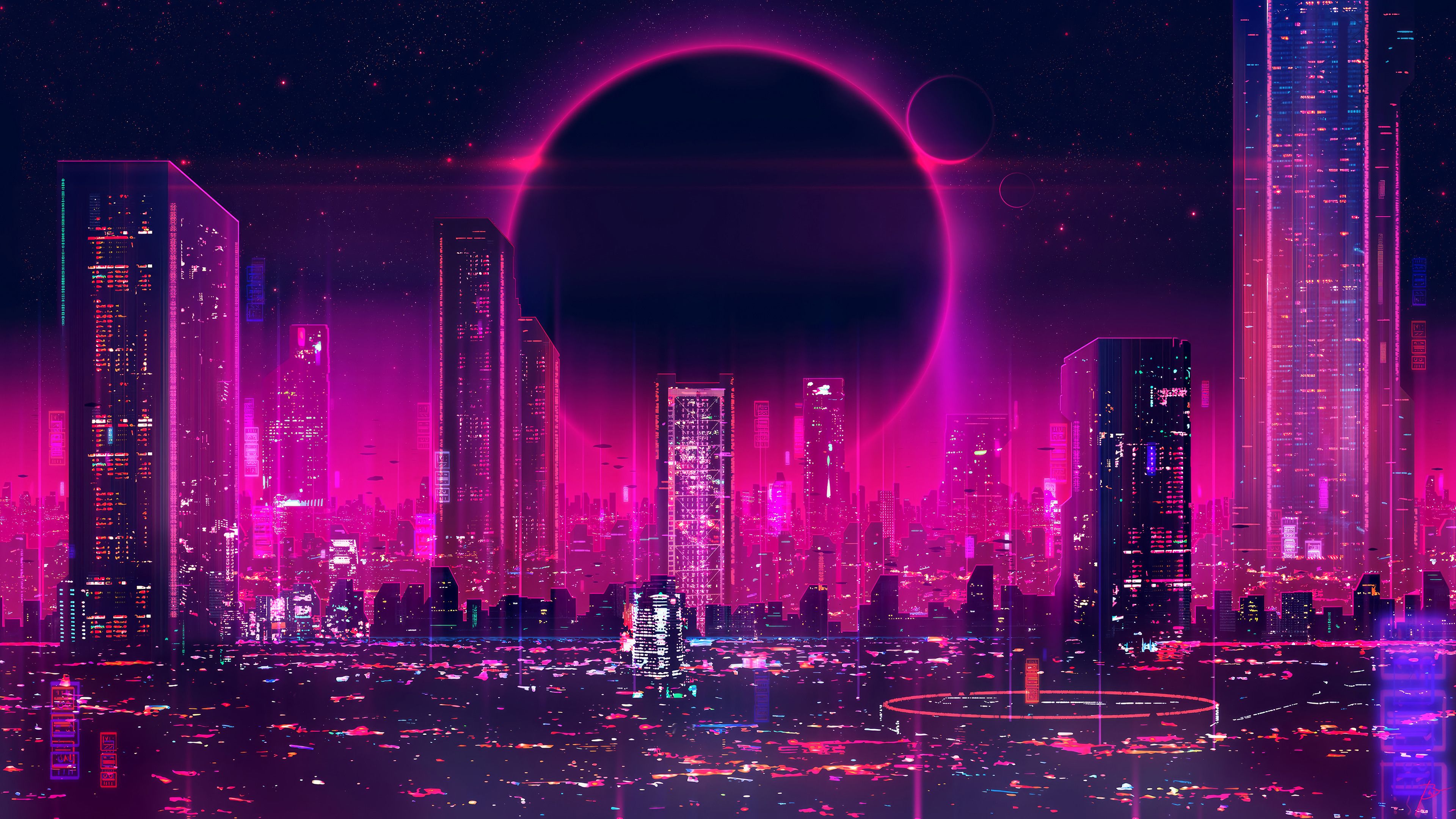 3840x2160 Futuristic City Sci Fi Wallpaper 4K HD PC A