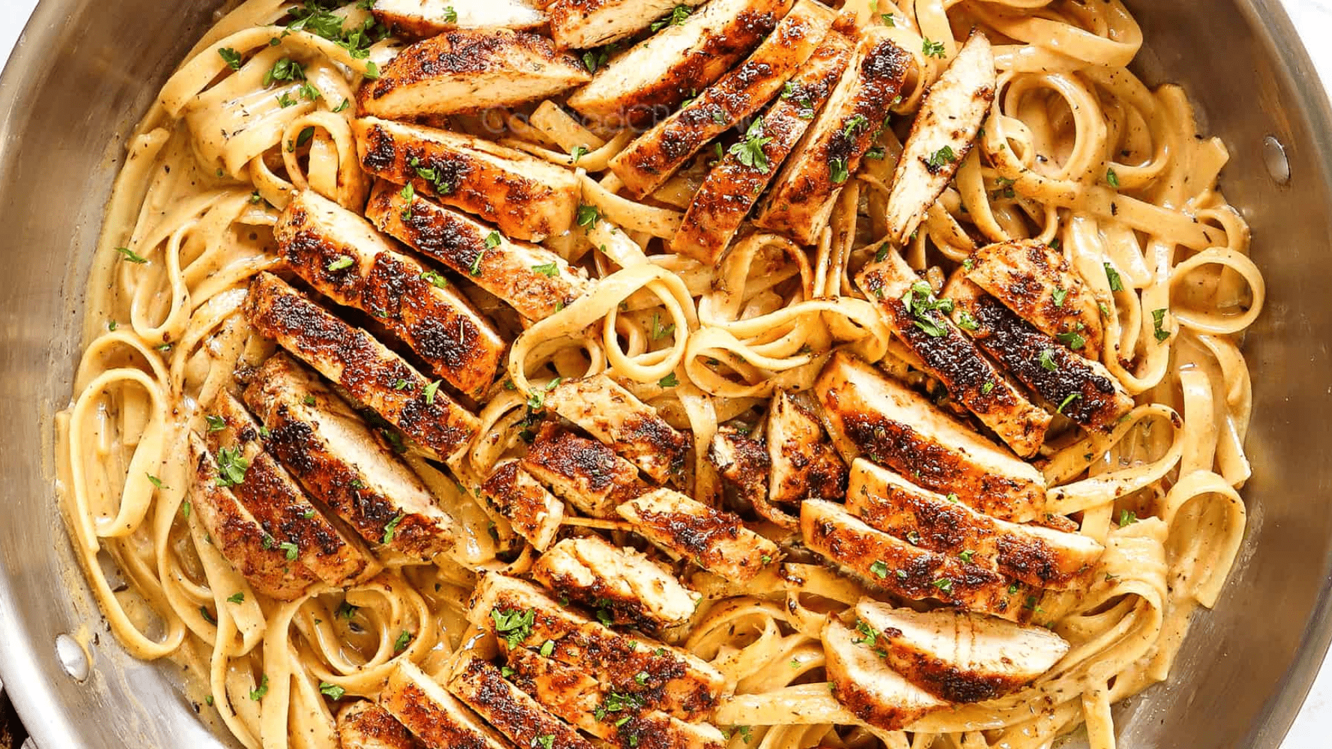 1920x1080 Creamy Cajun Chicken Alfredo Pasta