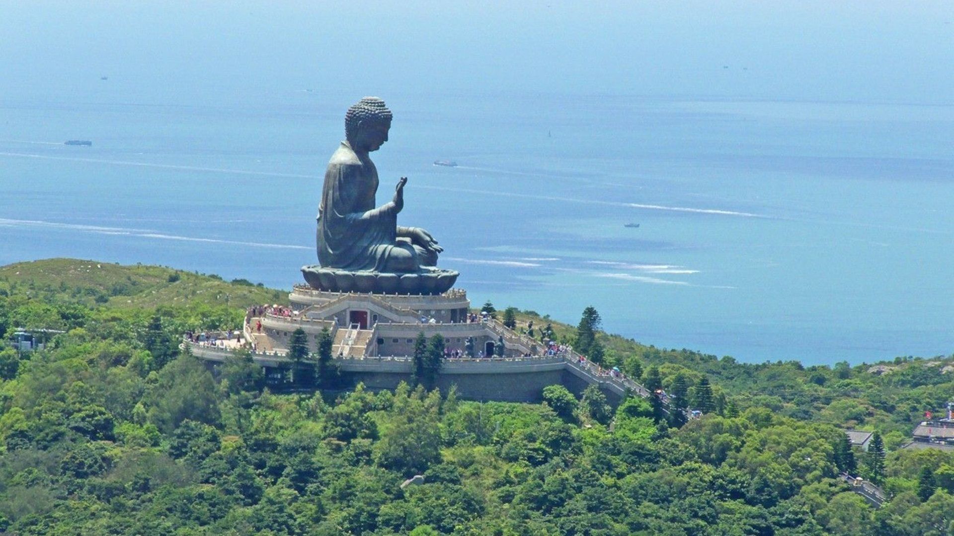 1920x1080 Tian Tan Buddha On Lantau Island Hong Kong Widescreen Wallpaper 27430