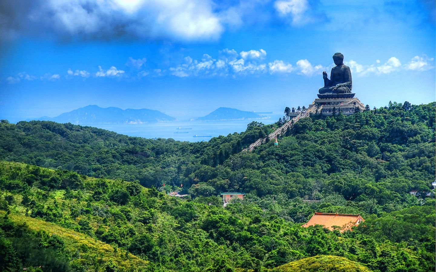 1440x900 Tian Tan Buddha On Lantau Island Hong Kong Desktop Wallpaper 27425