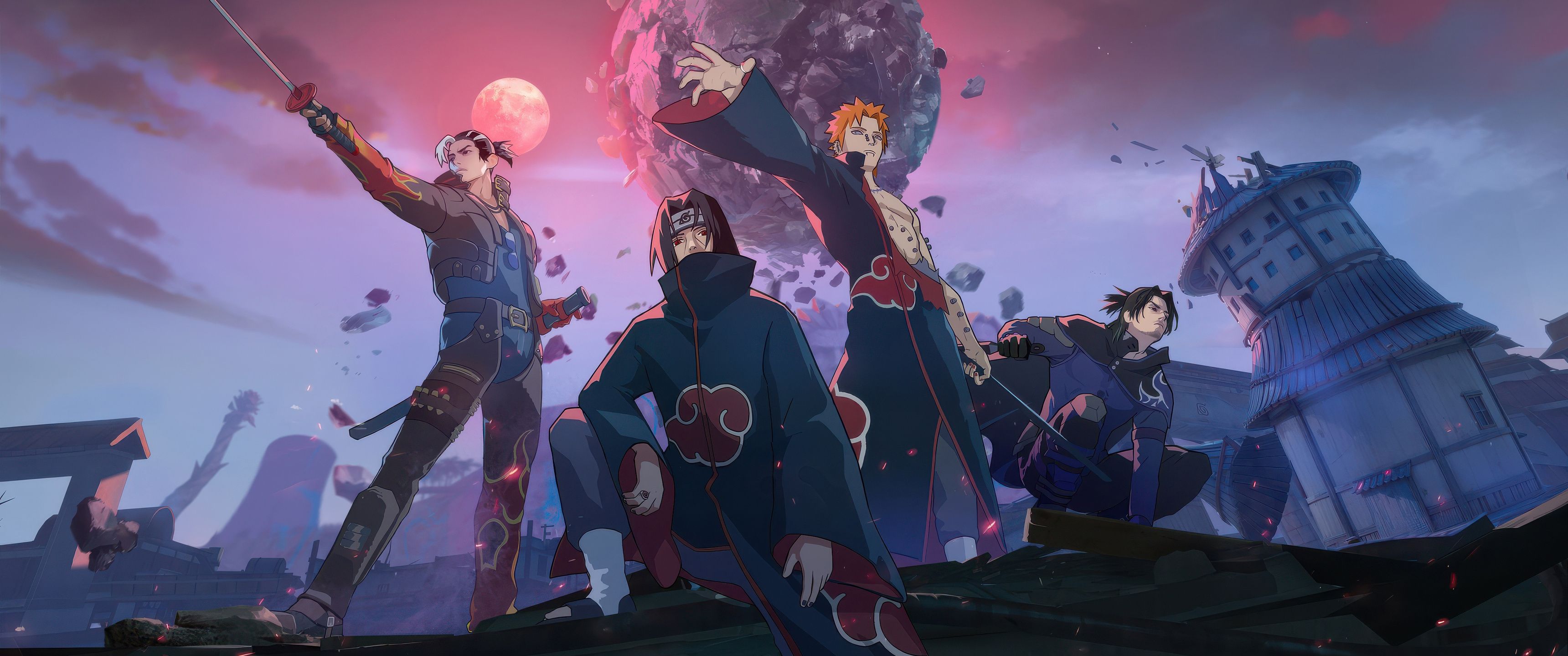 3440x1440 Gareena Free Fire X Naruto Shippuden UltraWide Quad HD 1440P , HD 4k Wallpaper, Image, Background, Photos and Picture