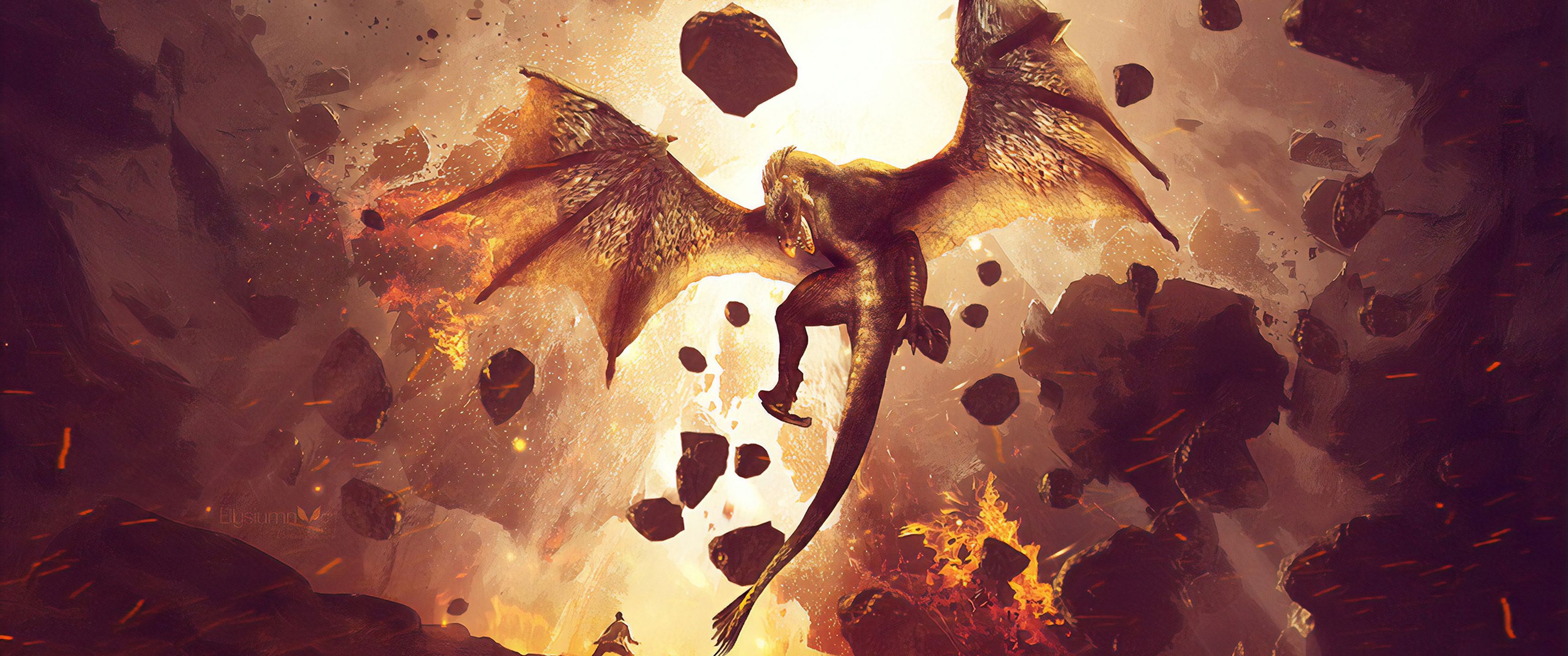 3440x1440 Wrath Of The Dragon UltraWide Quad HD 1440P , HD 4k Wallpaper , Image, Background, Photos and Picture