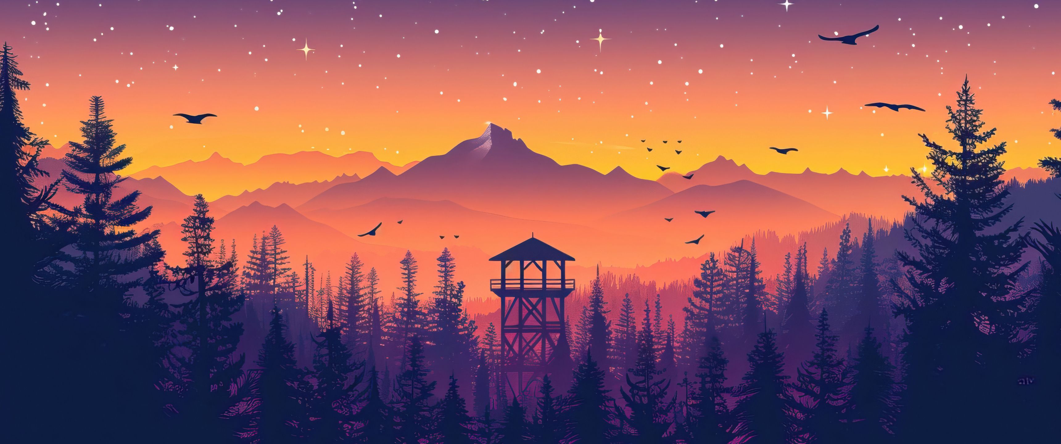 3440x1440 Firewatch Minimal UltraWide Quad HD 1440P , HD 4k Wallpaper , Image, Background, Photos and Picture