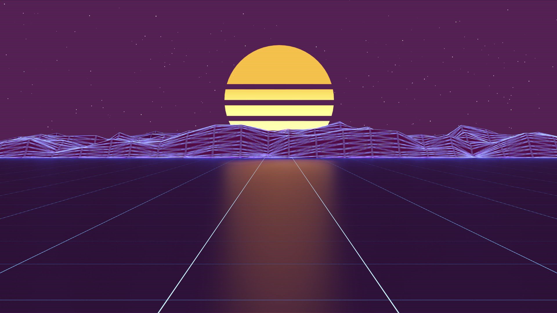 1920x1080 Fabian Tomczyk 80's style landscape
