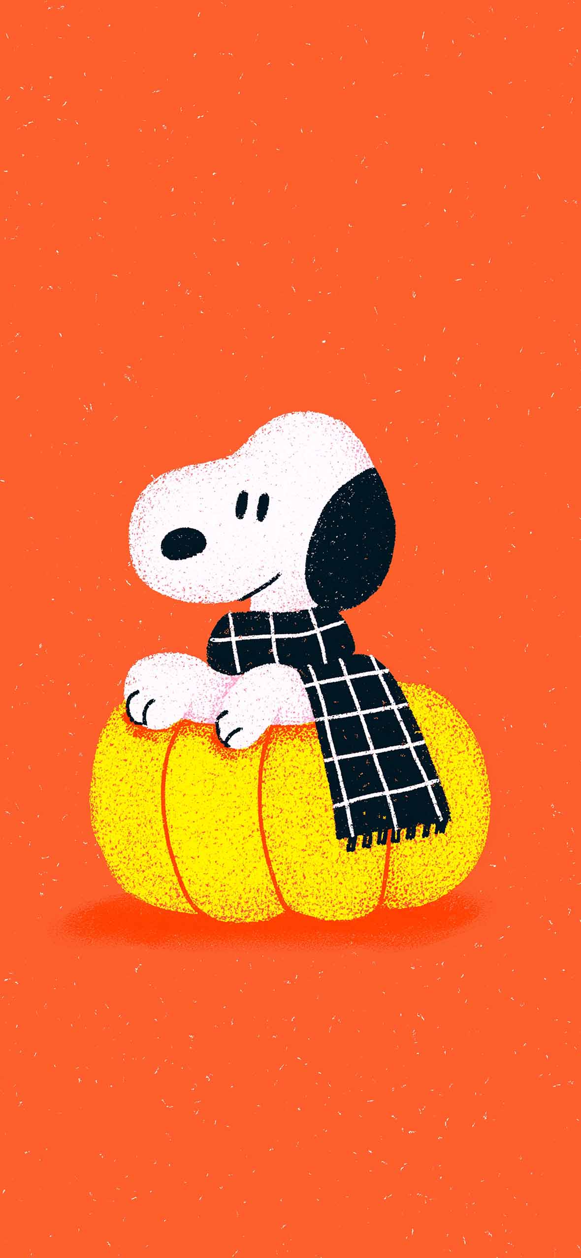 1180x2554 Snoopy in Pumpkin Orange Fall Wallpaper Wallpaper HD