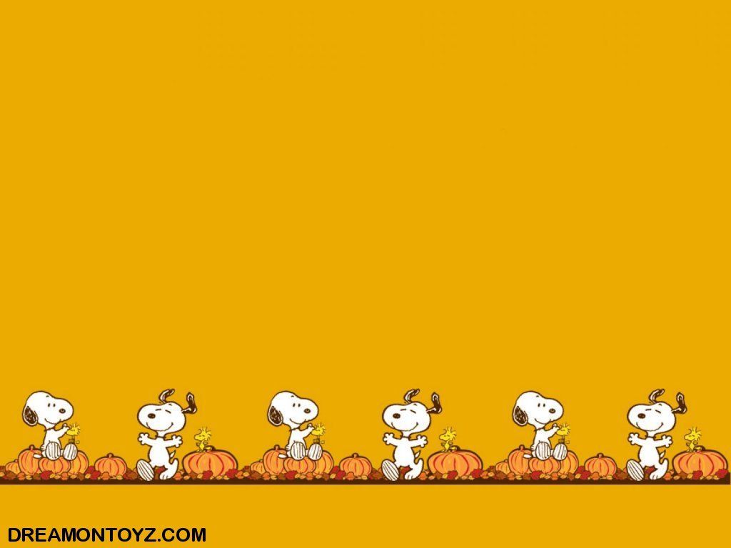 1024x768 Snoopy Autumn Desktop Wallpaper