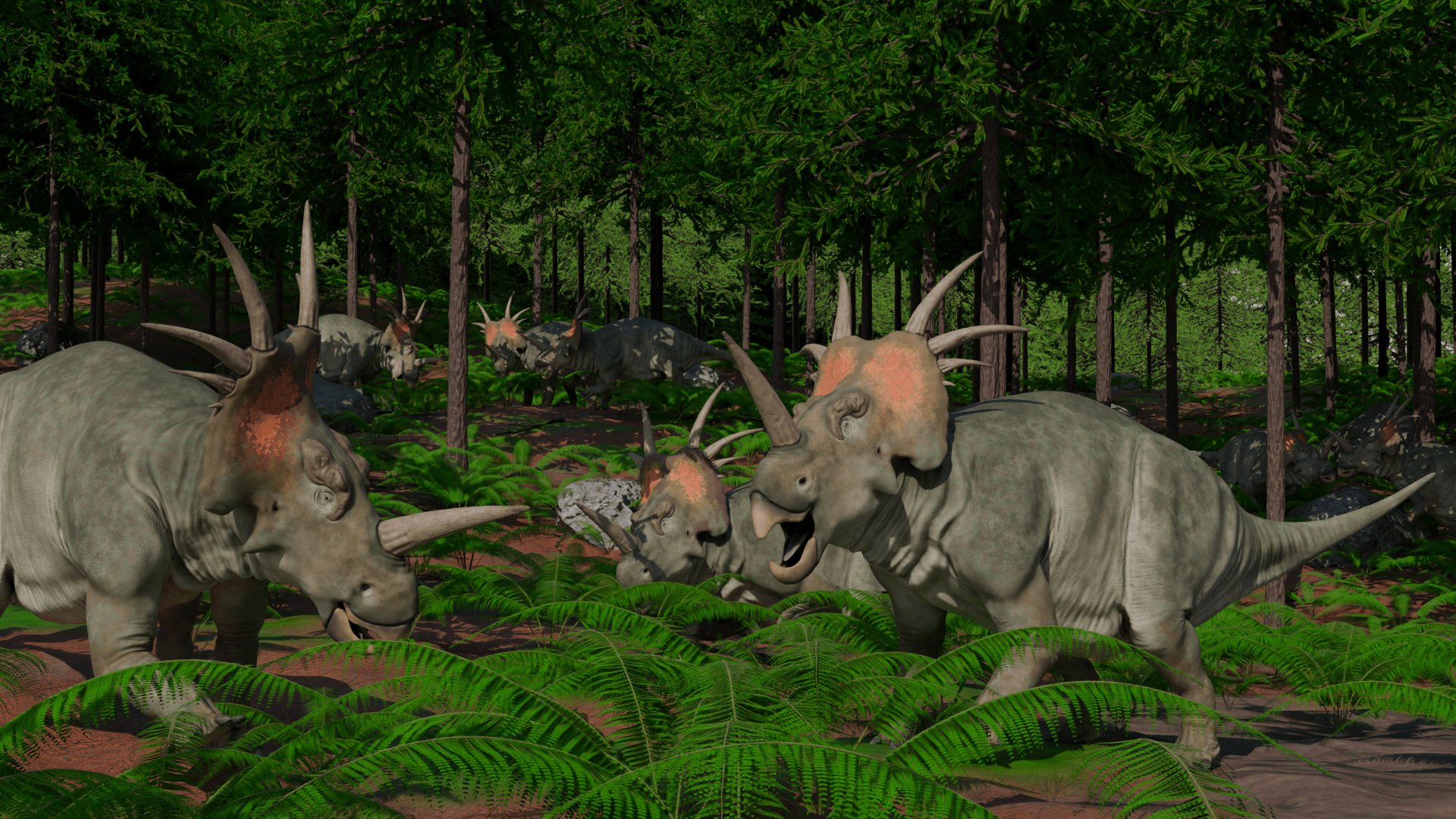 1920x1080 Styracosaurus 3D art. I would like to know what people think, how it could be improved and what is missing. Thank you for any responses