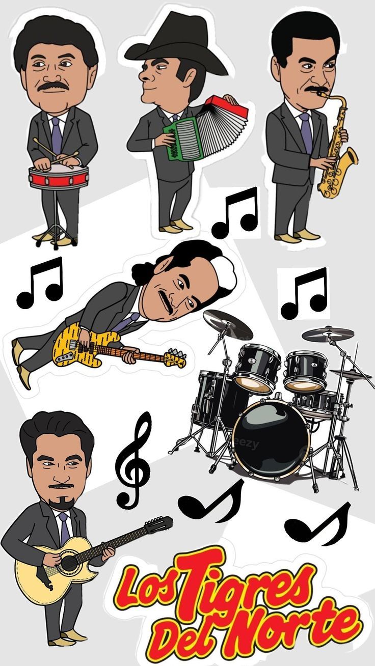 736x1308 Los tigres del norte dibujos. Ideas tarjeta de cumpleaños, Imagenes chidas, Canciones