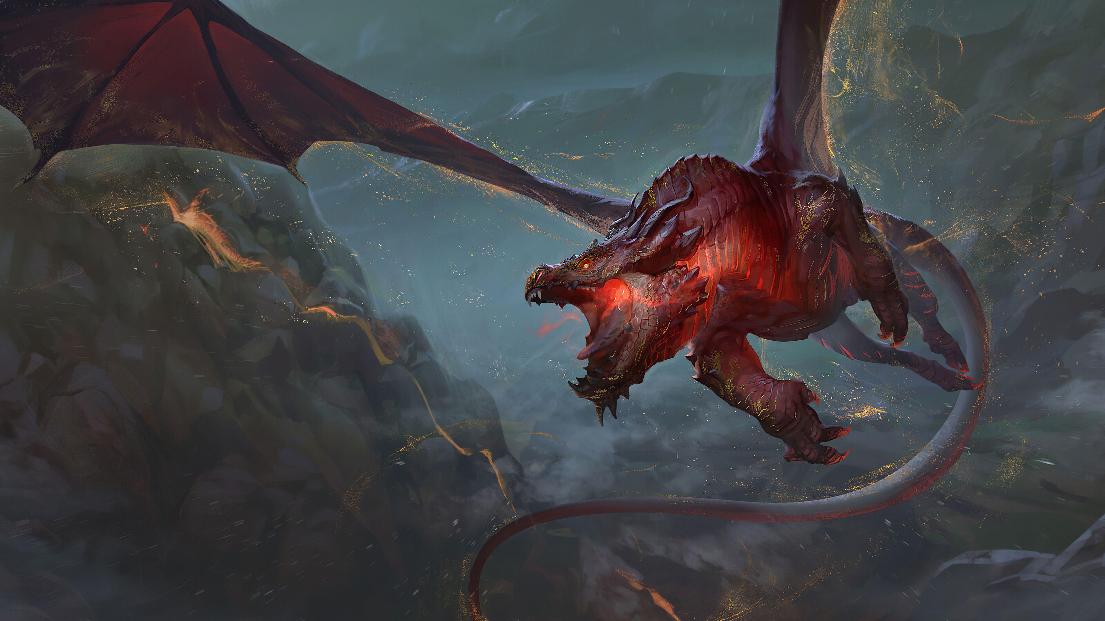 3840x2160 Wizards Of The Coast Flame Past Dragon 4k, HD Games, 4k Wallpaper, Image, Background, Photo and Picture