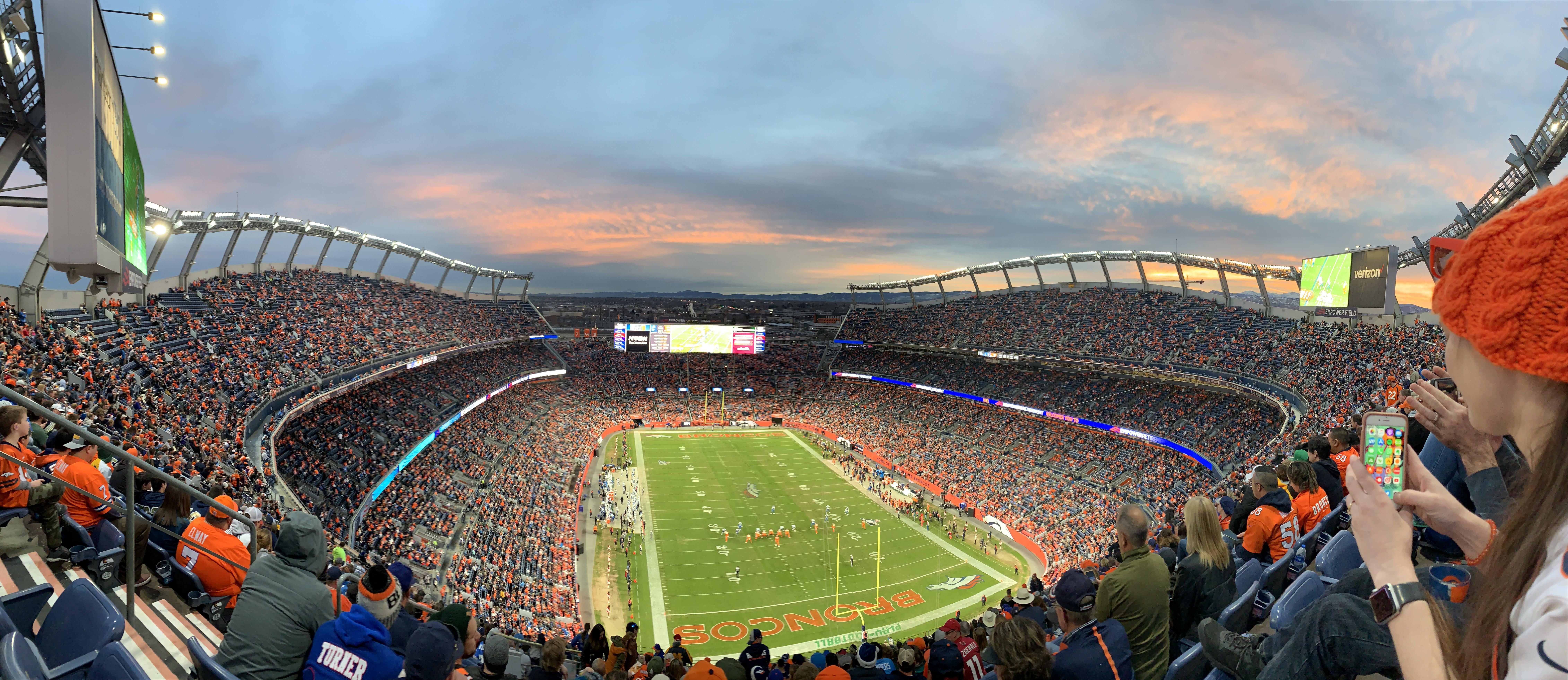 9048x3924 Mile High Stadium. Denver, Colorado