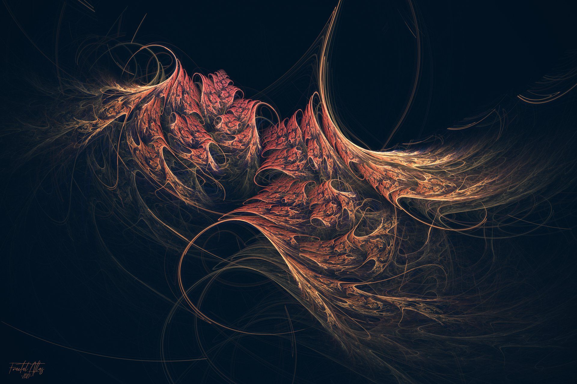 1920x1280 4K Digital Art: Ethereal Flames of Abstract Elegance