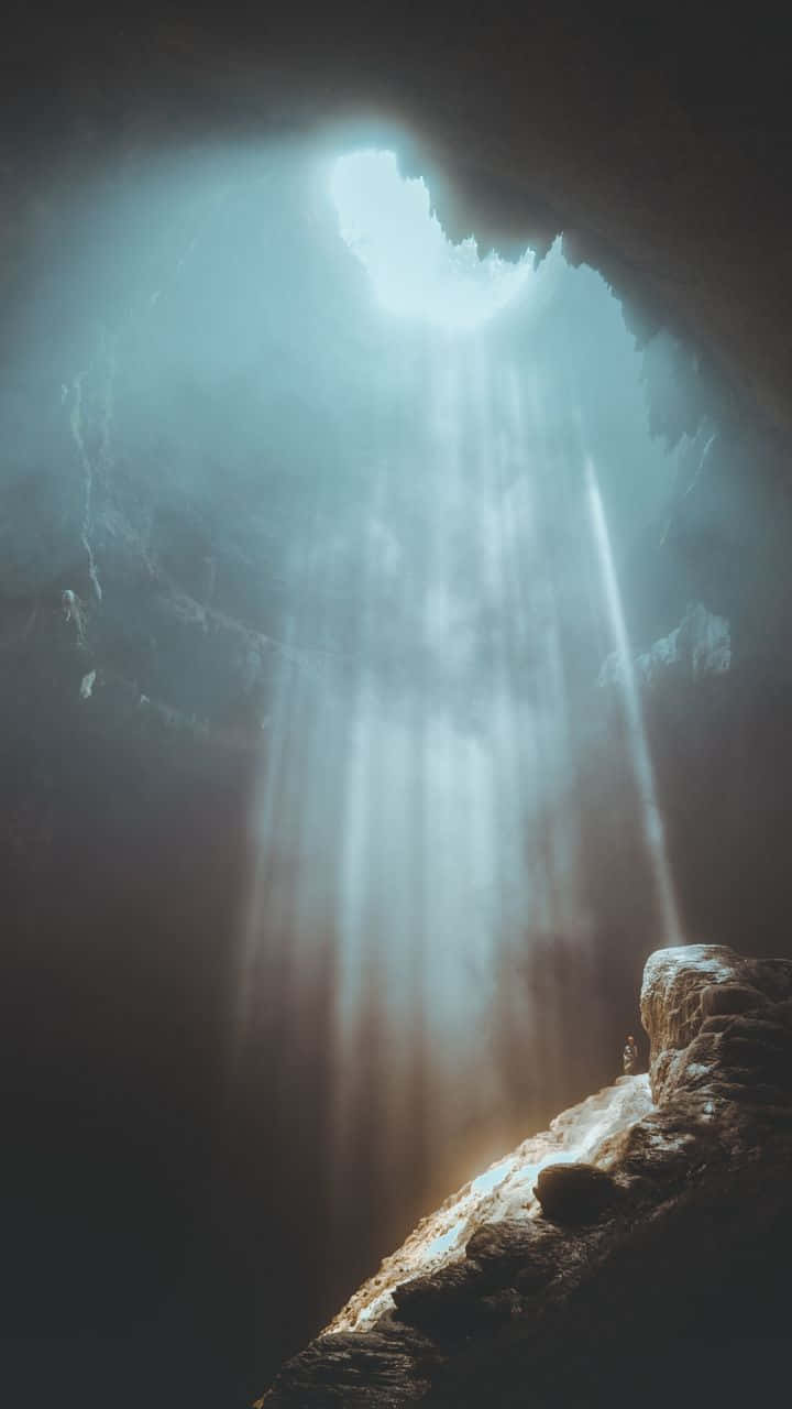 720x1280 Download Ethereal Cave Light Wallpaper