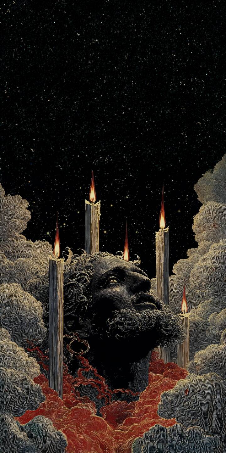 720x1440 Dark Ethereal Decapitated Saint Head