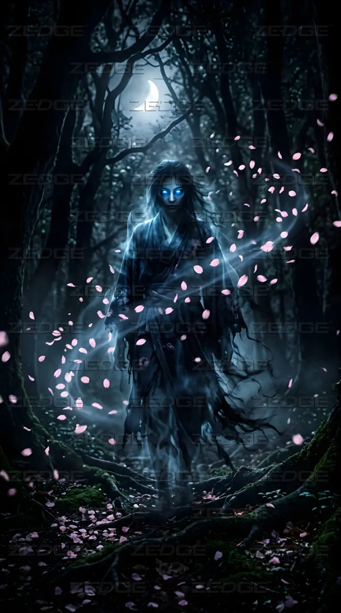 672x1206 Dark Sakura Skull Phantom Ghost Wallpaper wallpaper
