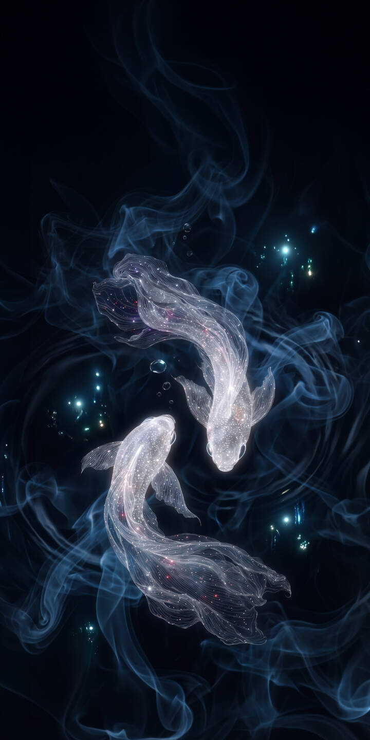 720x1440 Ethereal Glowing Fish Wallpaper