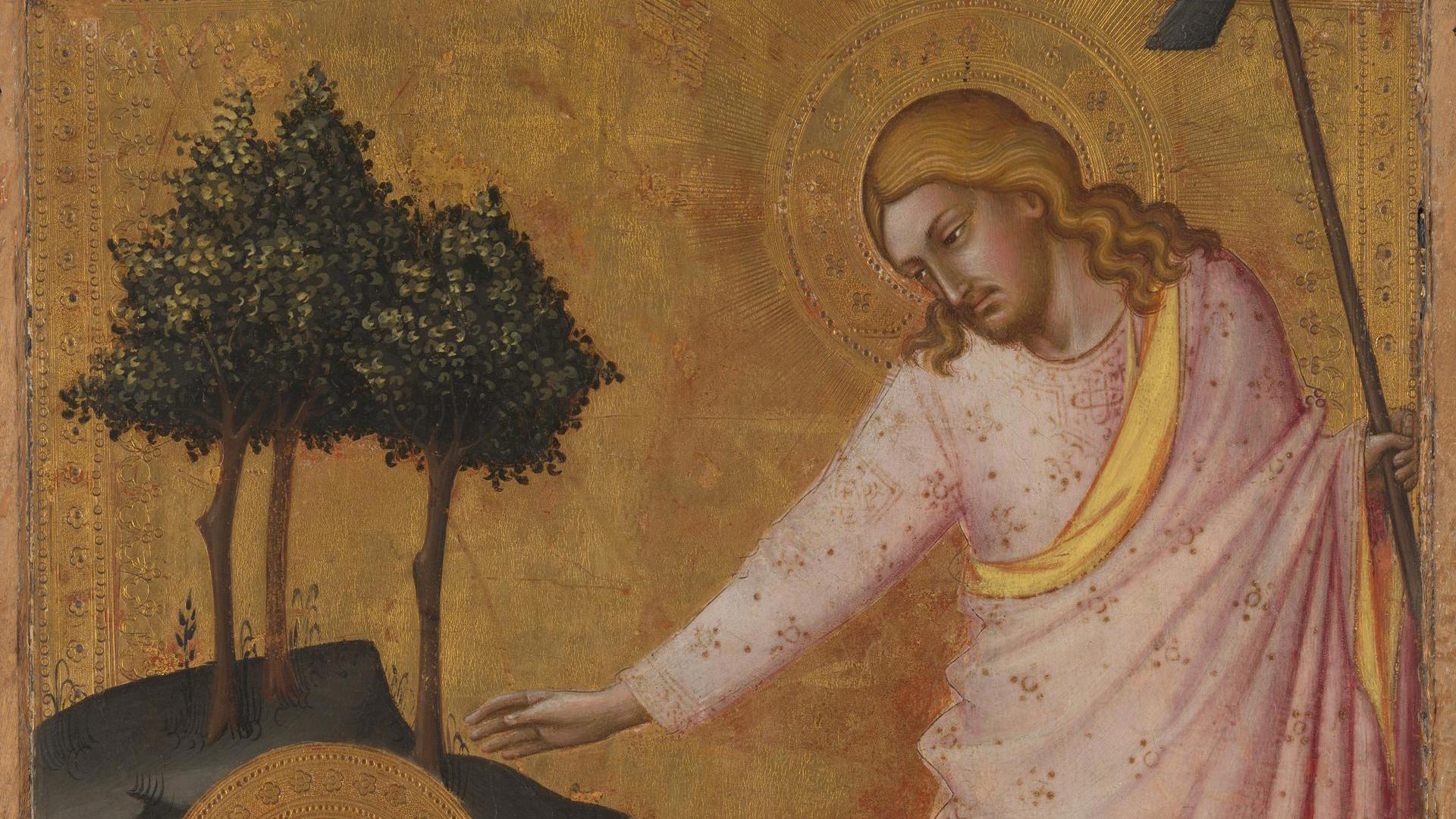 1920x1080 Probably by Jacopo di Cione. Noli me tangere. NG3894. National Gallery, London