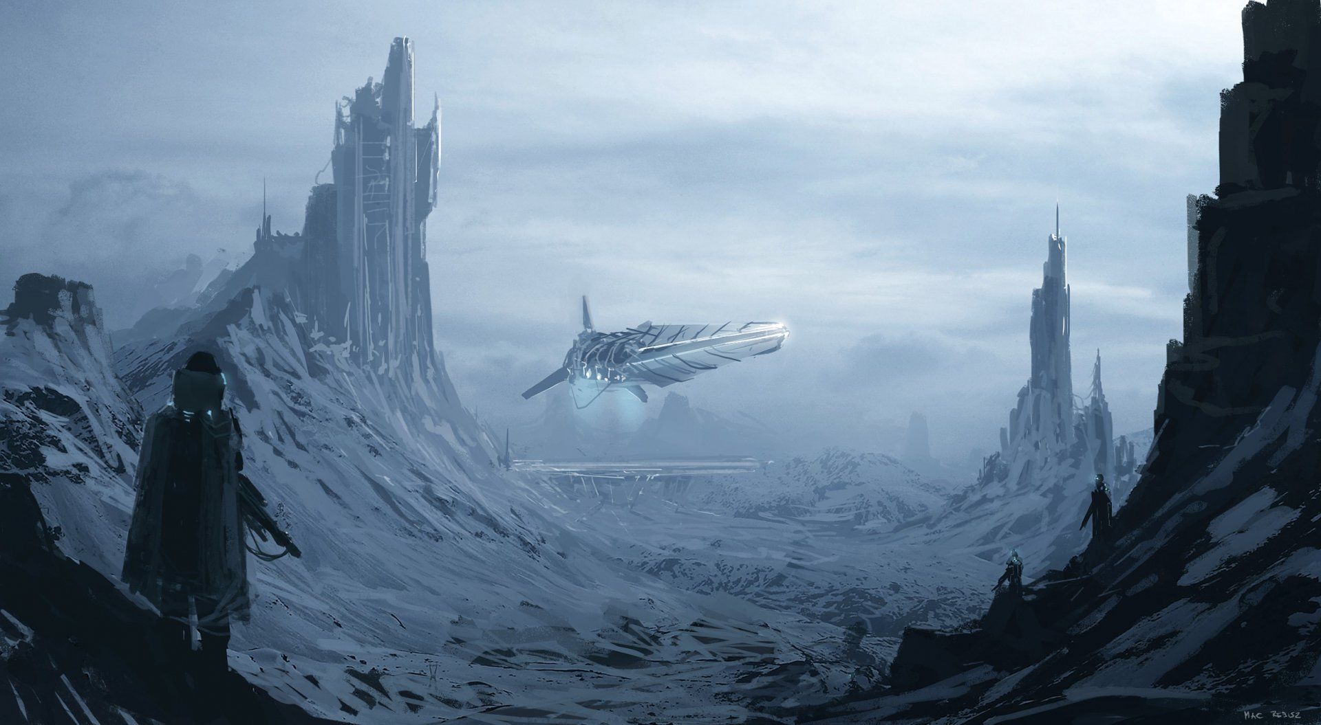 1920x1055 Futuristic Desolation: A Sci Fi HD Wallpaper Experiencex1350