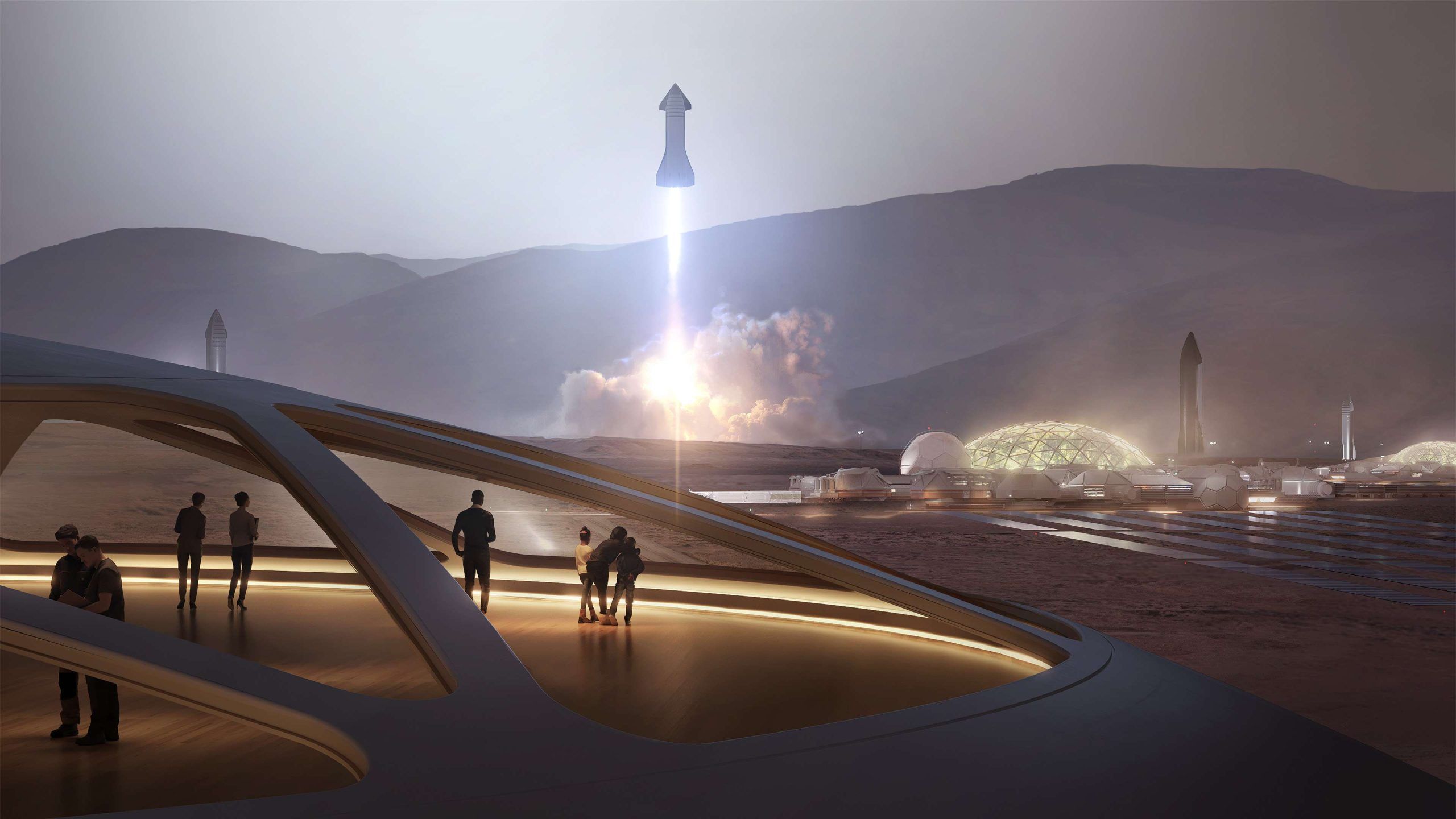 2560x1440 Starship 2019 Mars base interior render (SpaceX) 1 (c)