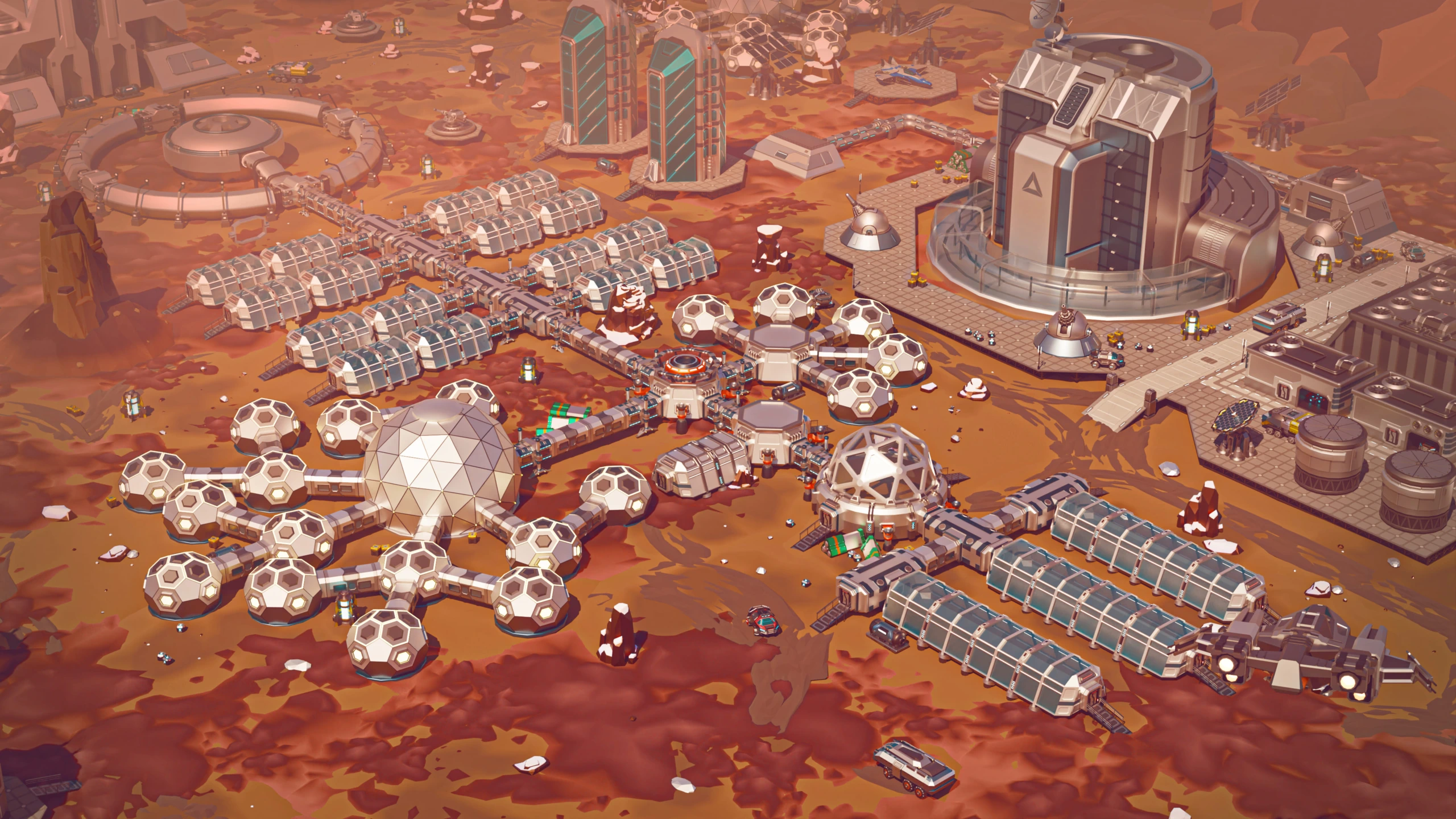 2560x1440 Mars Colony. Low Poly 3D Models Pack