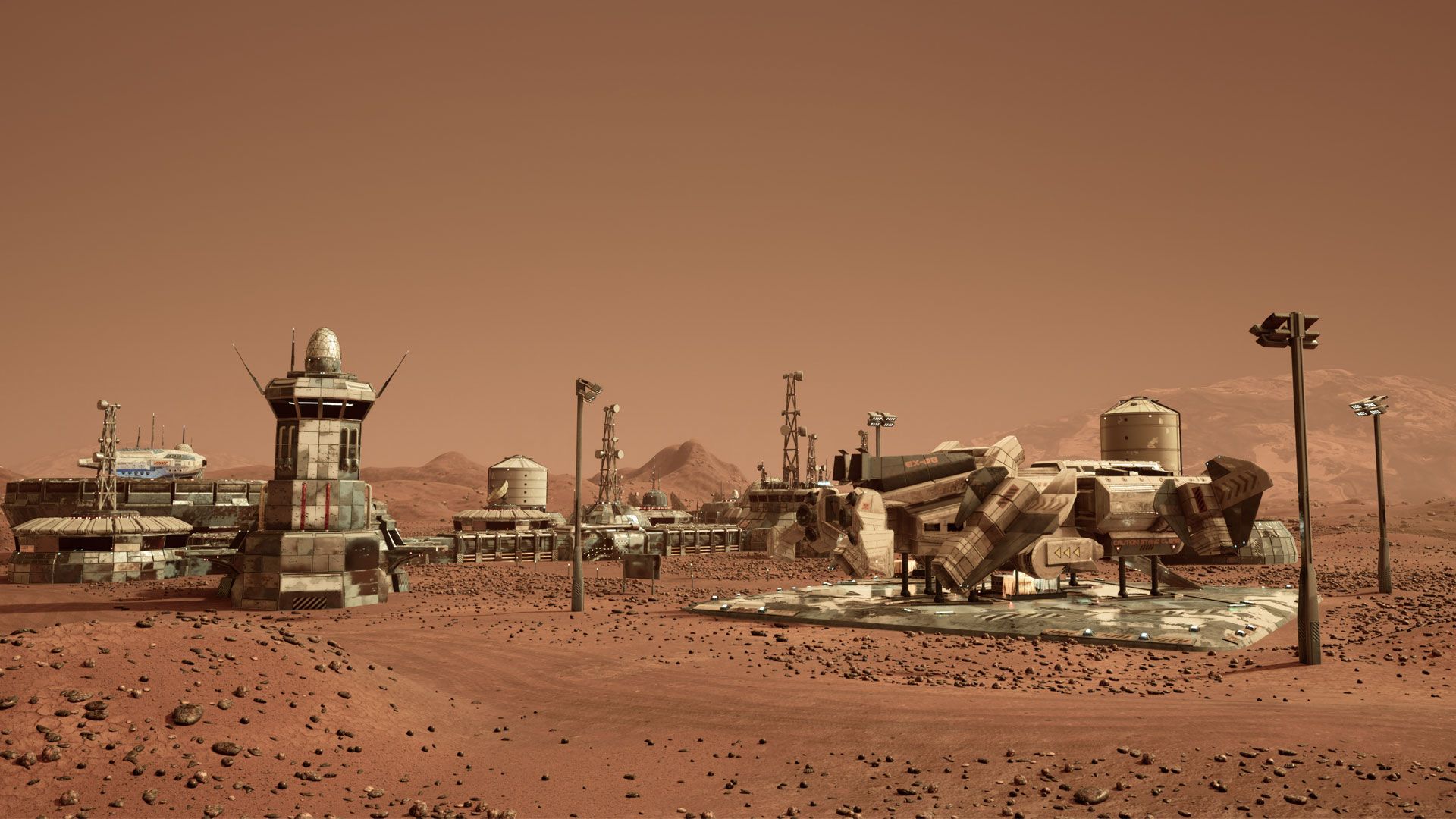 1920x1080 Modular Mars Base Kitbash & Mars Environment