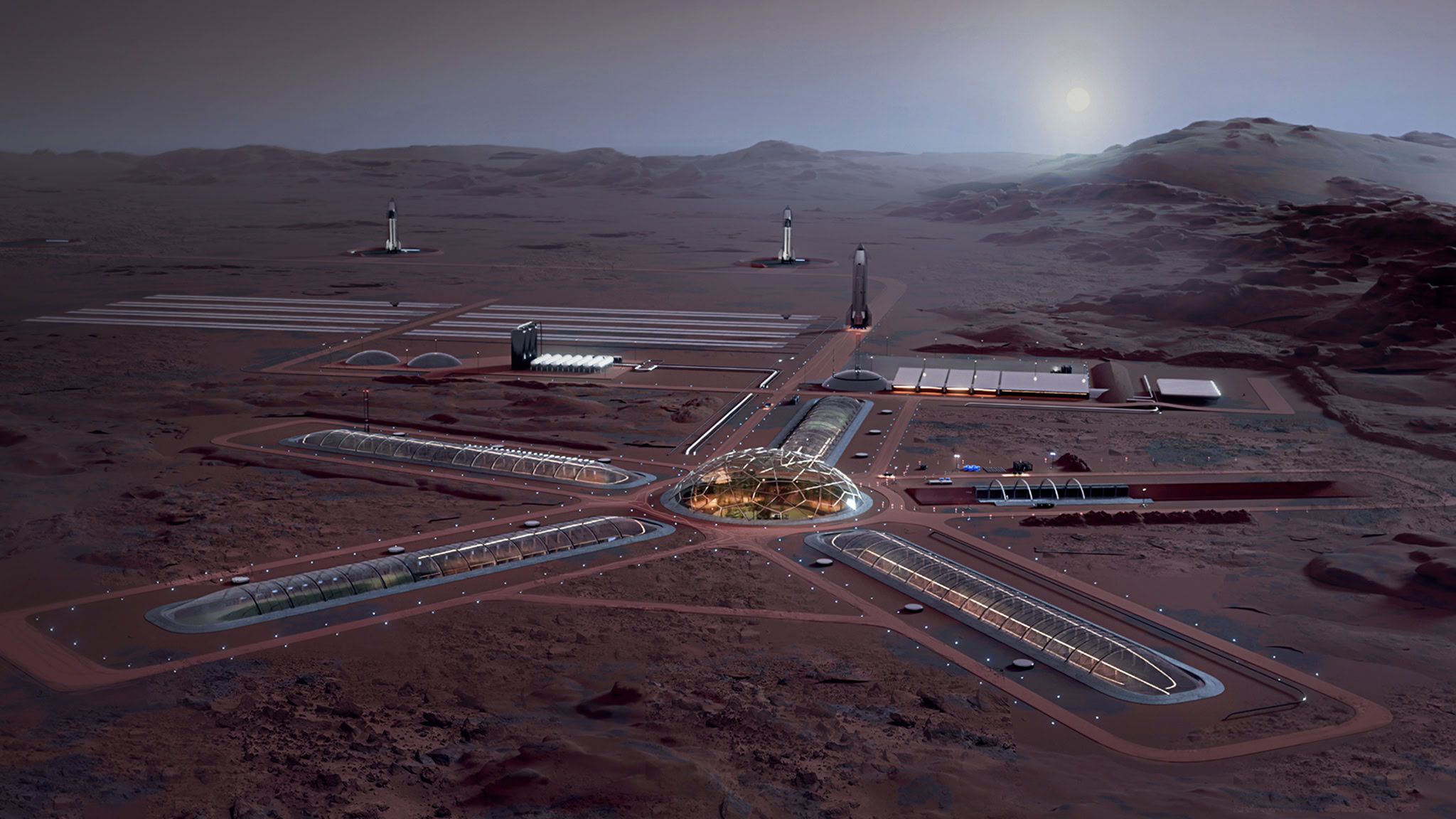 2048x1152 Elon Musk's Mars illusion