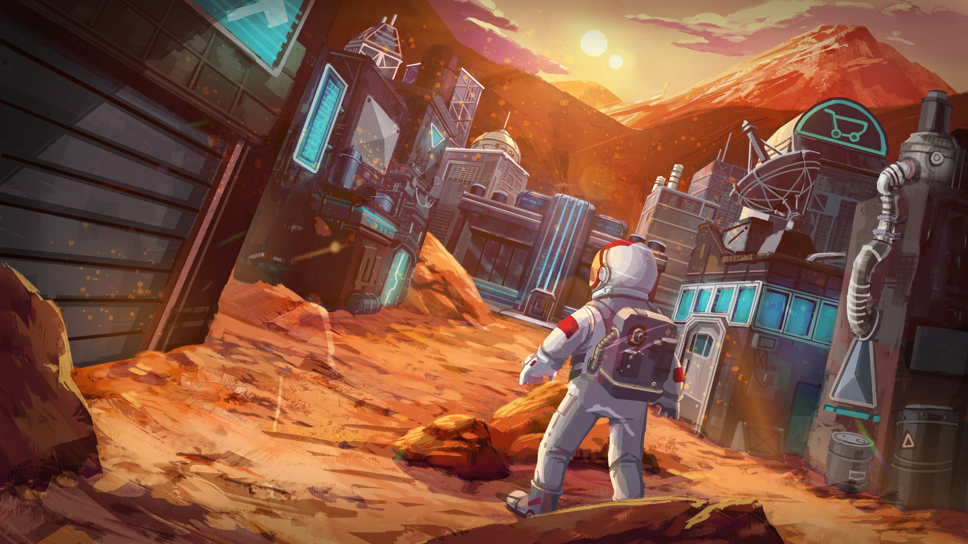 3840x2160 Mars Base PS4 & PS5