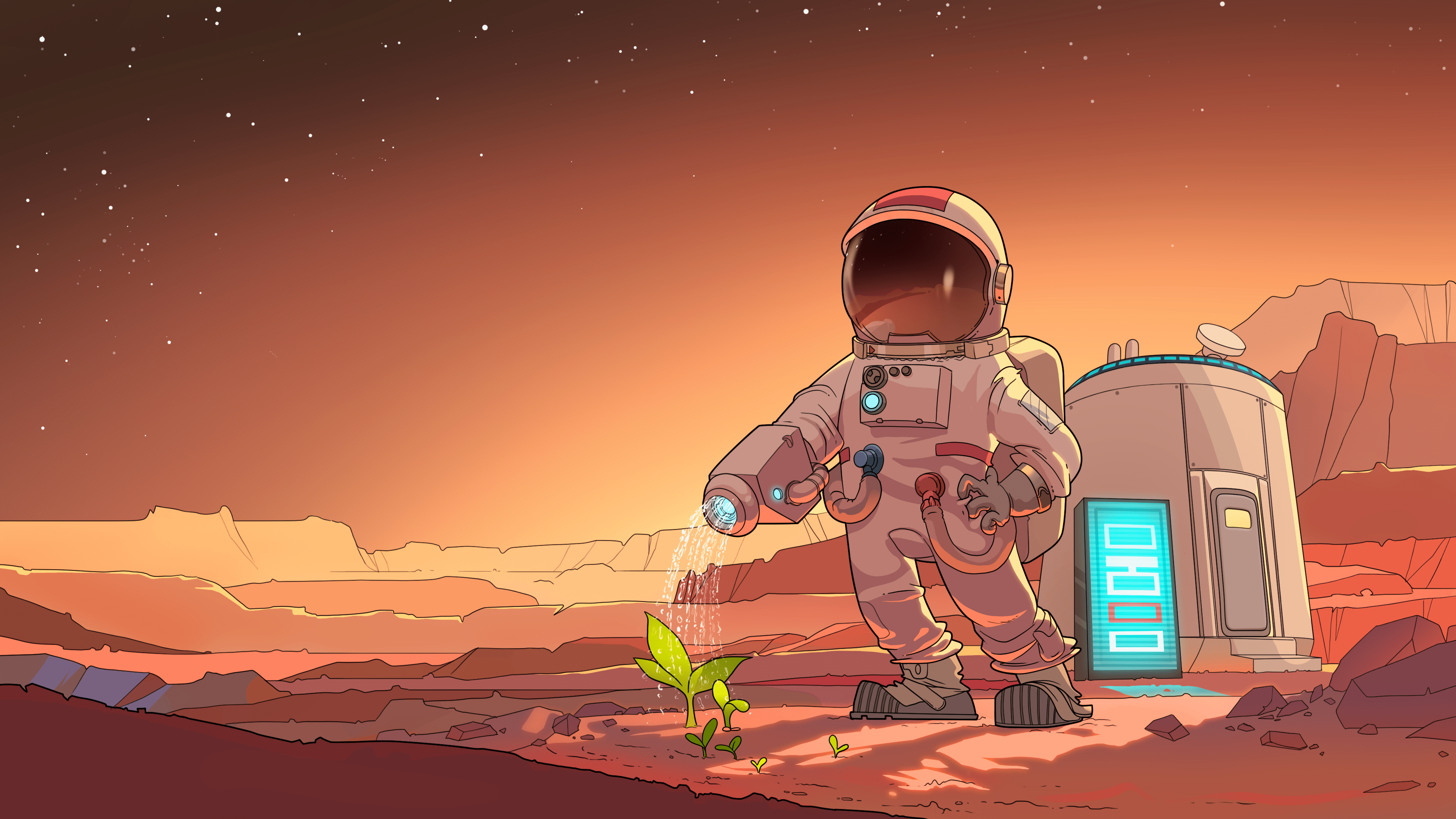 3840x2160 Mars Base