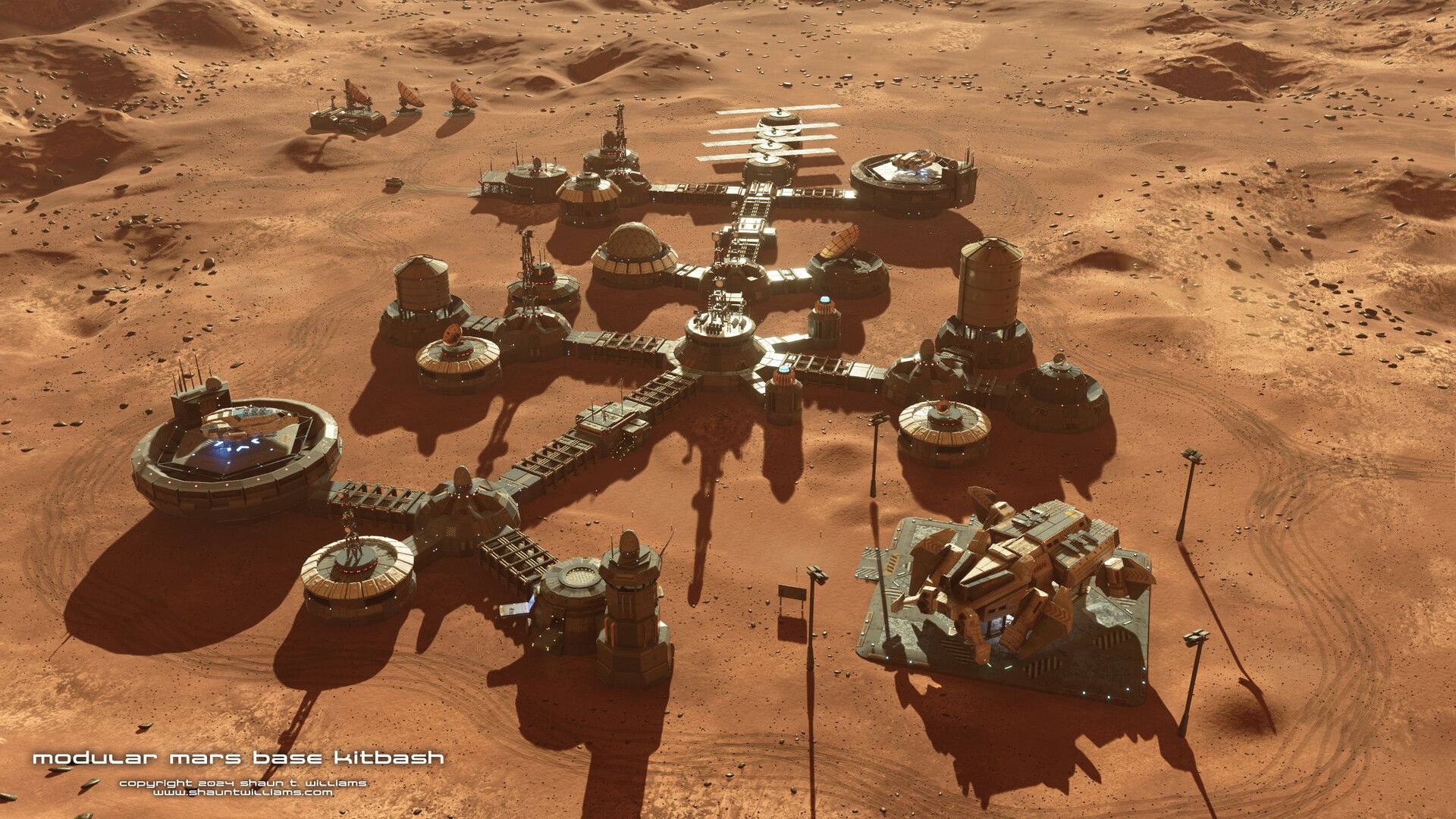 1920x1080 Modular Mars Base Kitbash