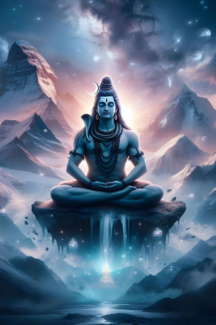 736x1104 Lord Shiva in Meditation