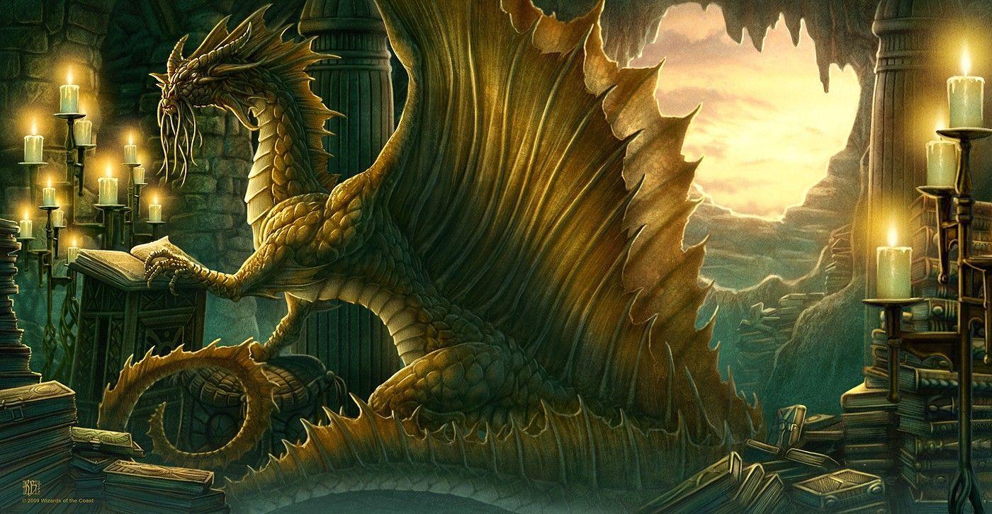 1400x726 digital art fantasy fantasy art wizard wallpaper / Wallbase.cc. Elemental dragons, Dragon picture, Dragon artwork