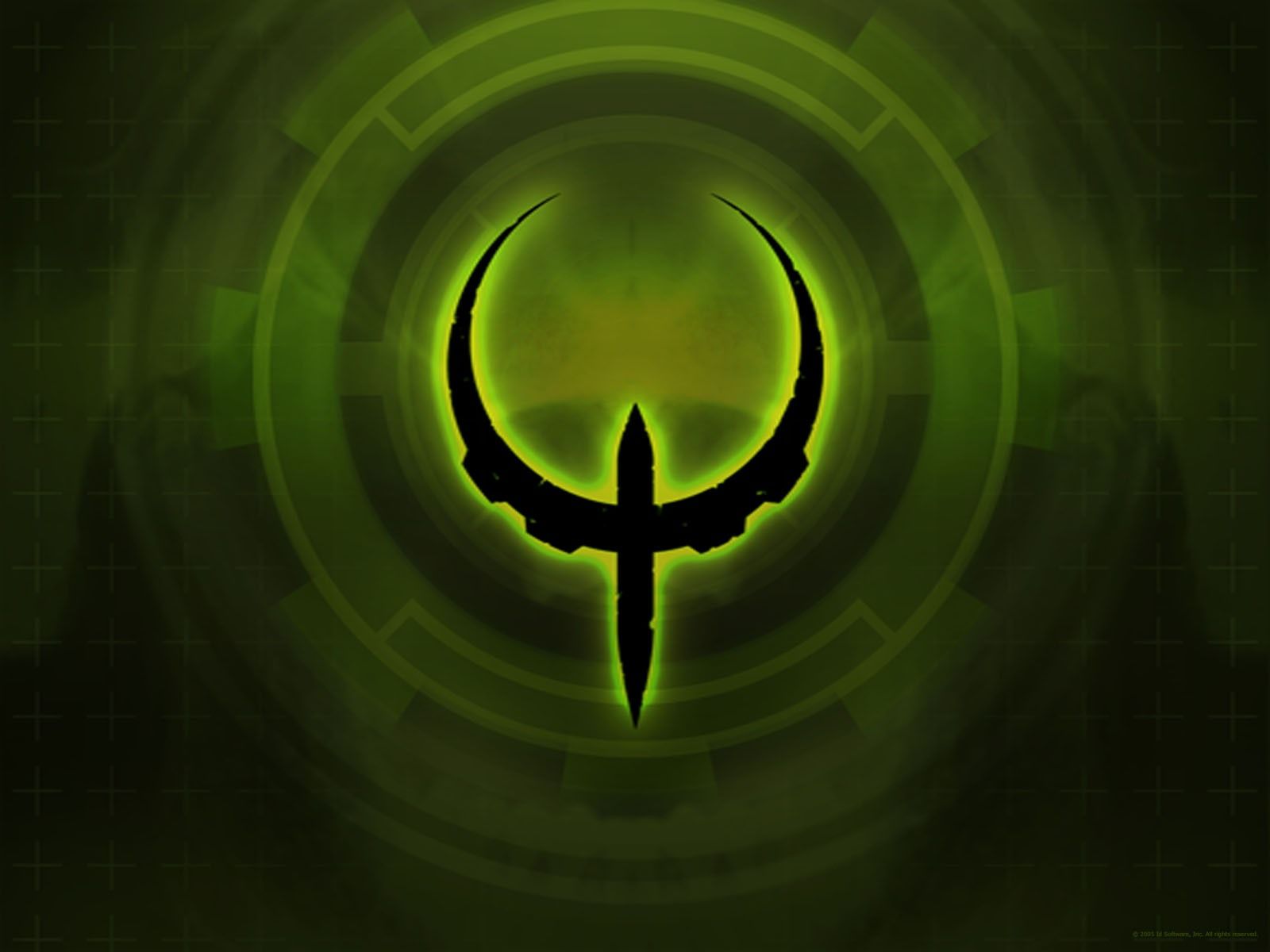 1600x1200 Quake HD Wallpaper: Iconic Video Game Emblem in Vivid Detailx1200
