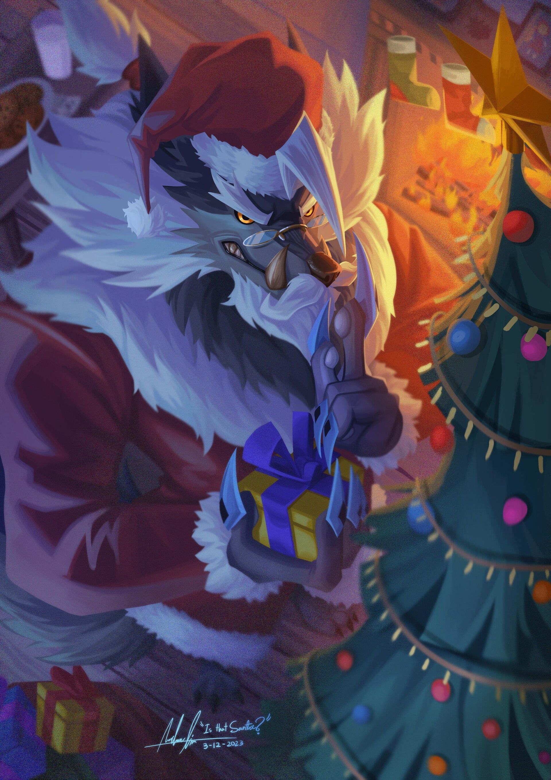 1920x2716 Is That Santa? [SMASH LEGENDS Christmas Fanart]