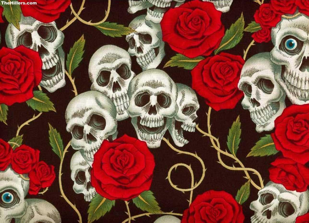 1288x929 Skull and Roses Live Wallpaper for Android