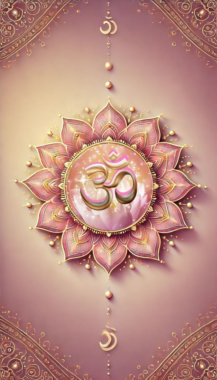 736x1288 Pink aesthetic wallpaper with mandala. Gold pink aesthetic wallpaper, Gold aesthetic indian, Spiritual om wallpaper