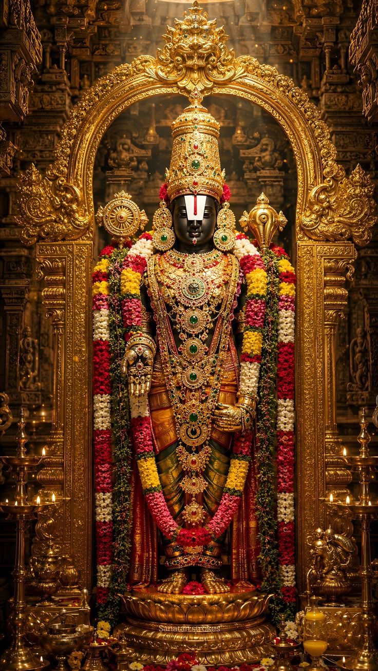736x1307 Beautiful Hindu Temple Deity HD Wallpaper. Divine Darshan. Spiritual Aesthetic
