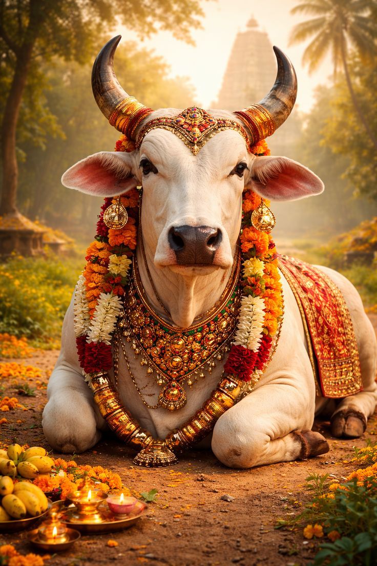 736x1104 Nandi Maharaj 8K Ultra HD Lockscreen. Divine Indian Spiritual Wallpaper