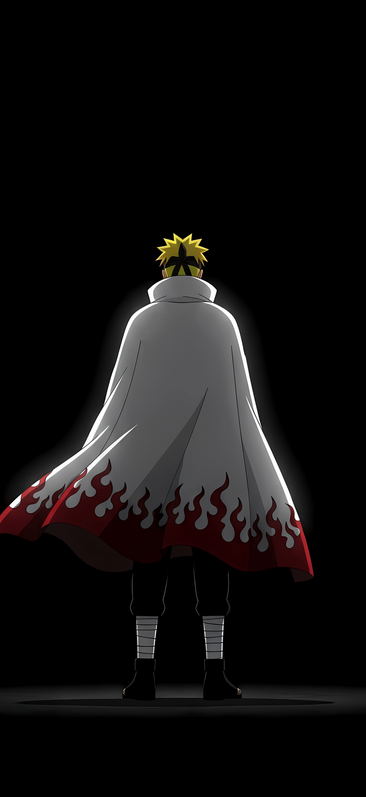 1206x2622 Minato Namikaze Wallpaper 4K, Minimalist, Black background, 5K